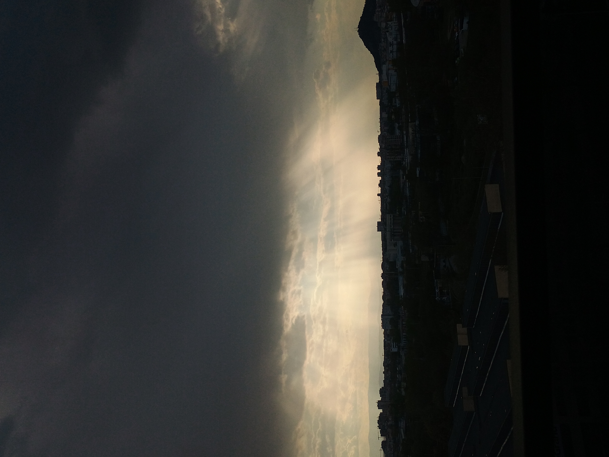 Dramatic storm clouds and sunlight displays documented across Plovdiv