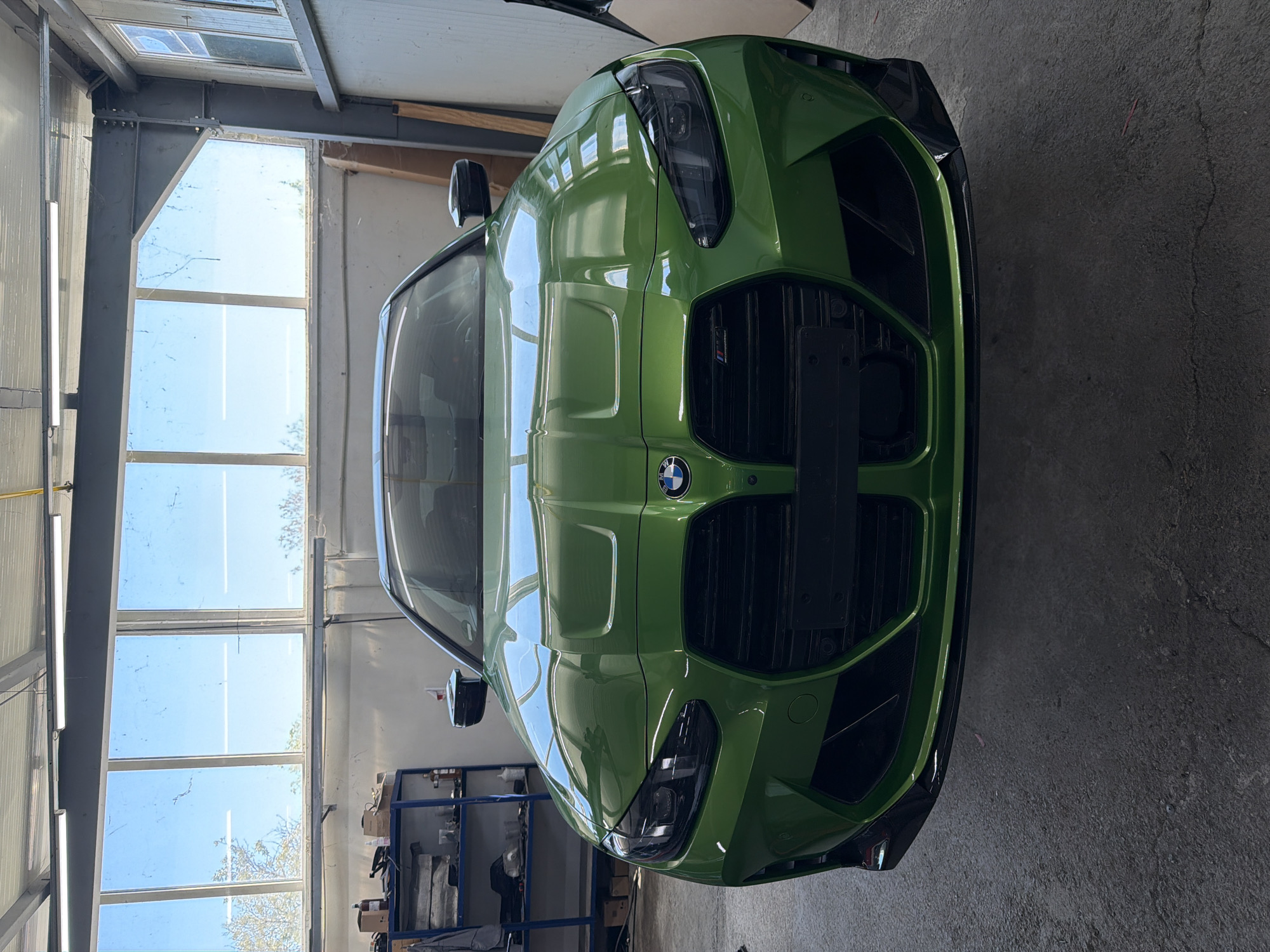Morning automotive service and window cleaning activities in Burgas