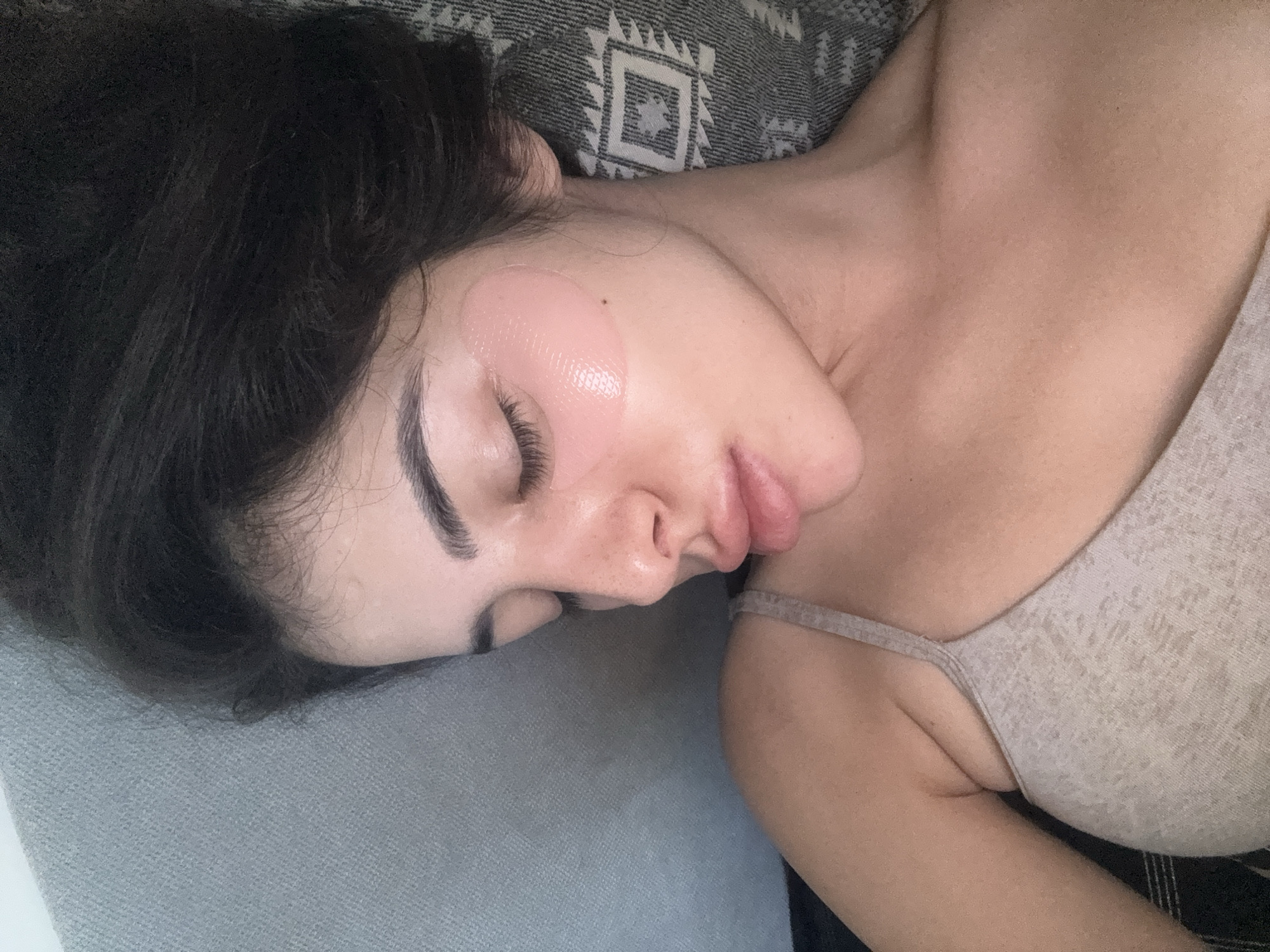 Skincare routine moment, under-eye patches, Plovdiv