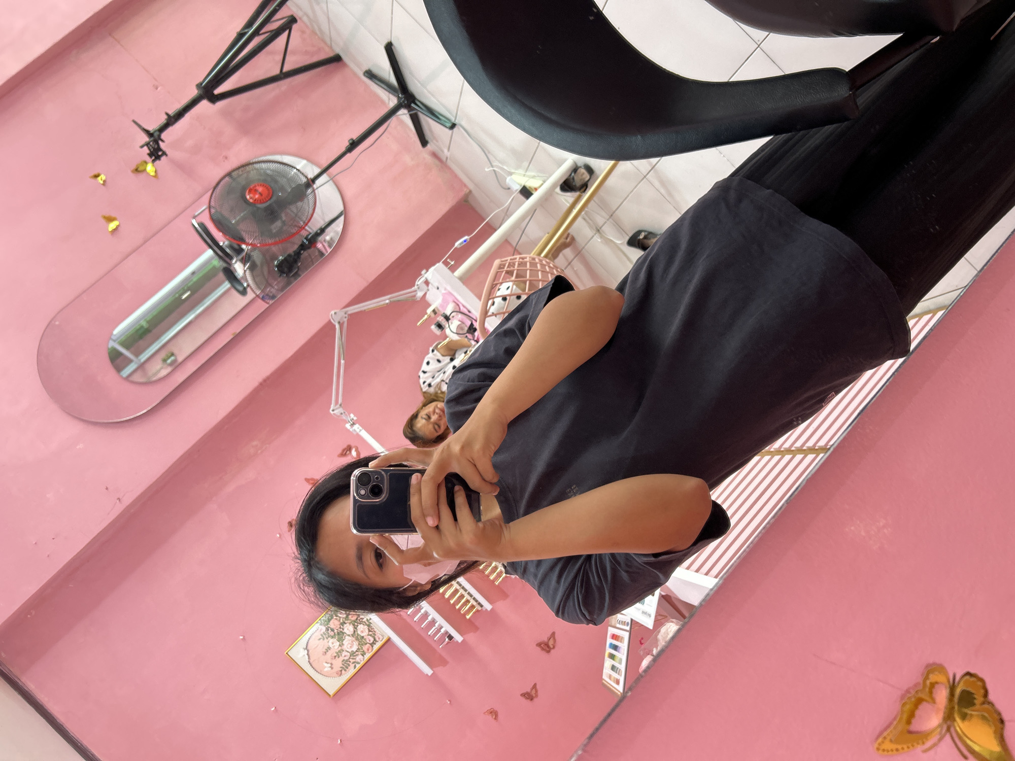 Beauty salon and warung food stop in Depok, Indonesia
