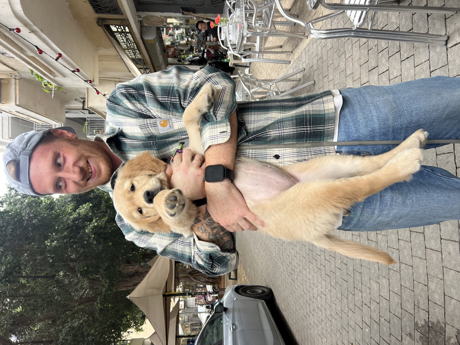 Pet interactions captured at Tel Aviv cafes and streets