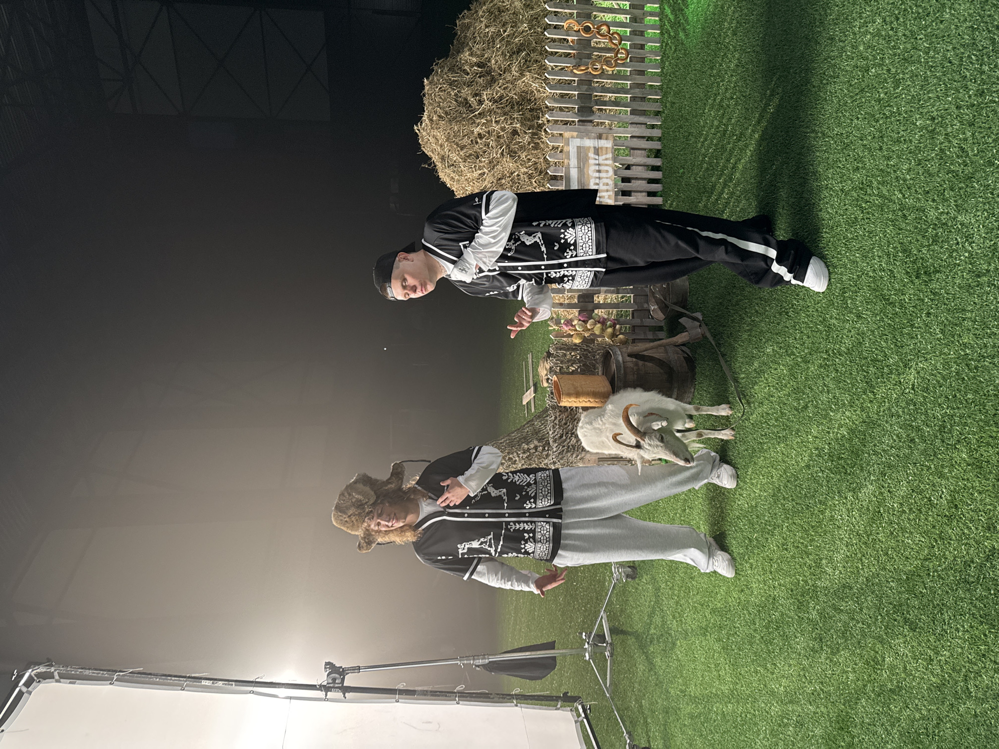 Film production featuring traditional Russian costumes filmed in Balashikha
