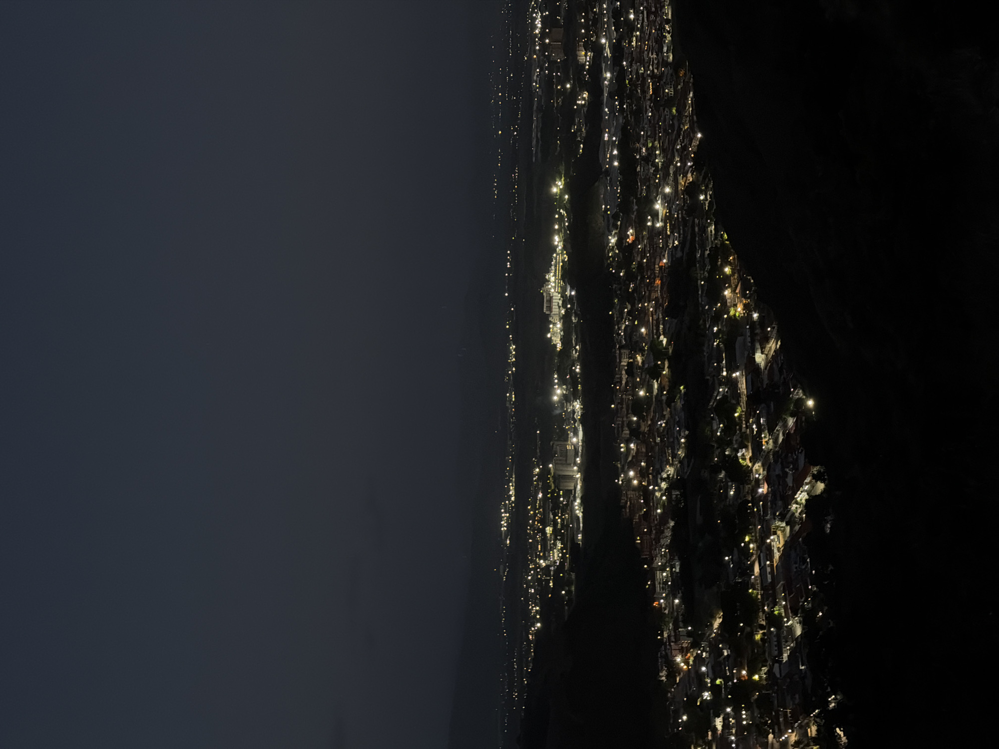 Turmero, Venezuela lit up at night from the hillside