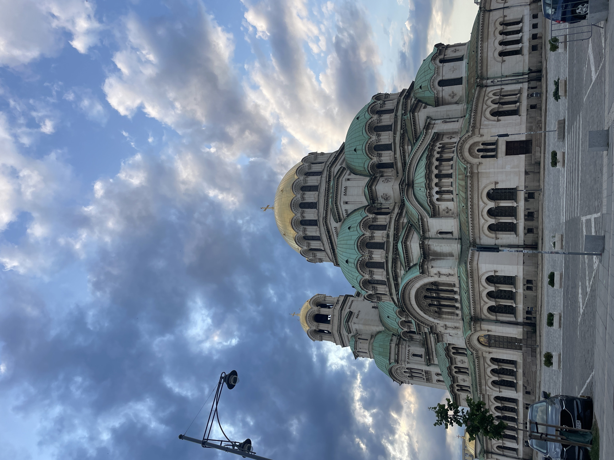 Alexander Nevsky Cathedral and nearby statue, central Sofia