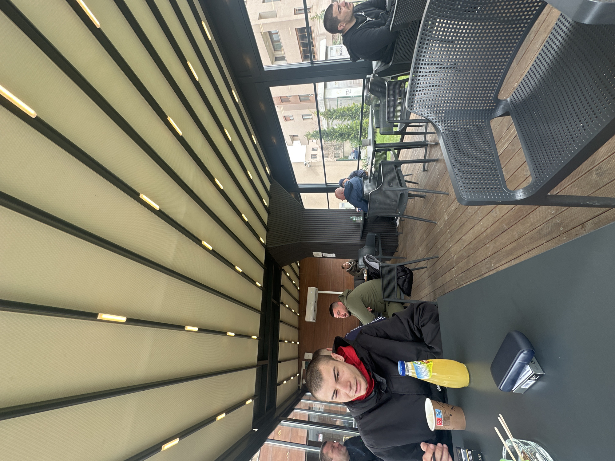 Morning cafe socializing captured across outdoor venues in Plovdiv