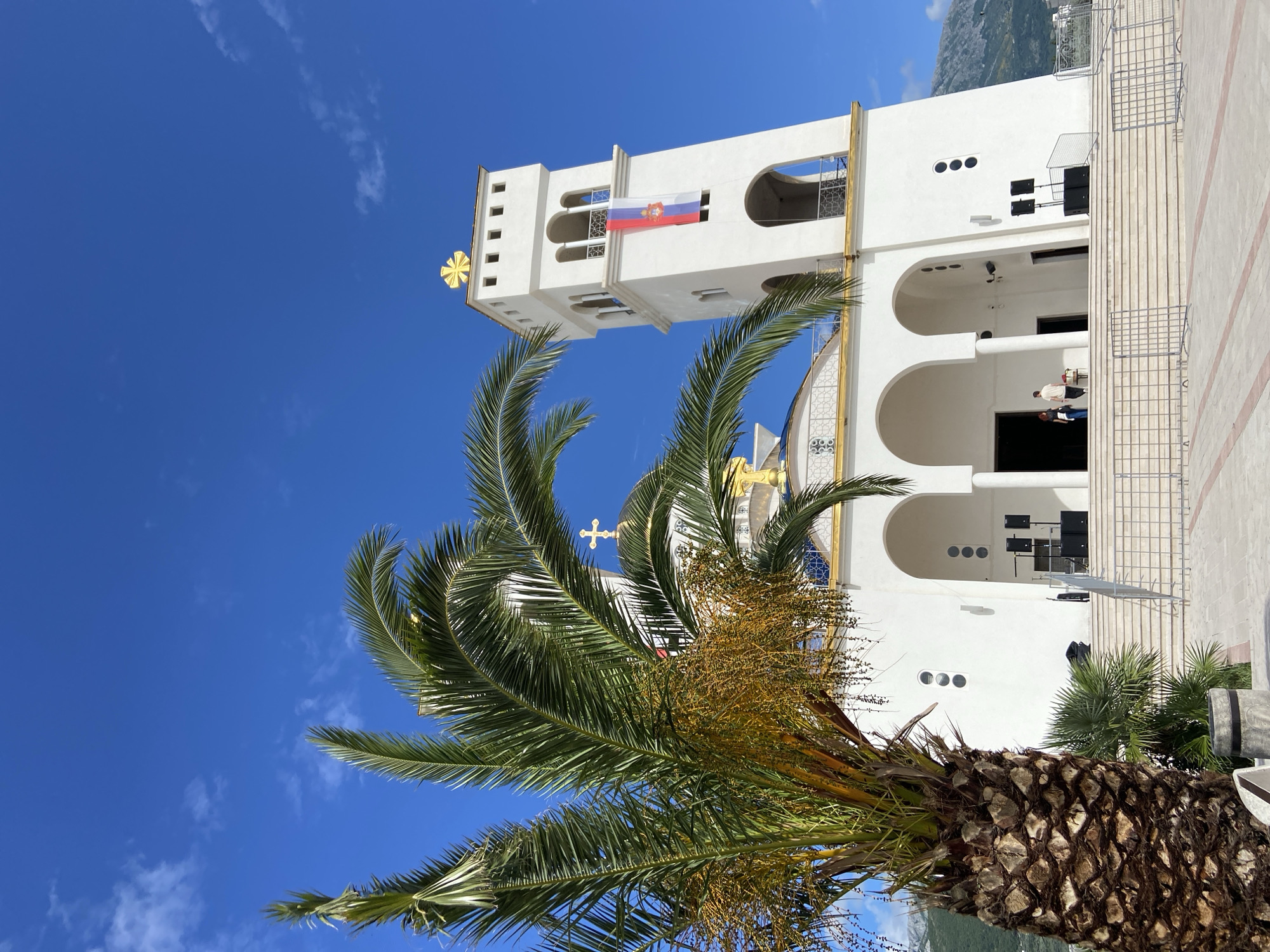 Sunny afternoon walk documented in coastal Bar, Montenegro