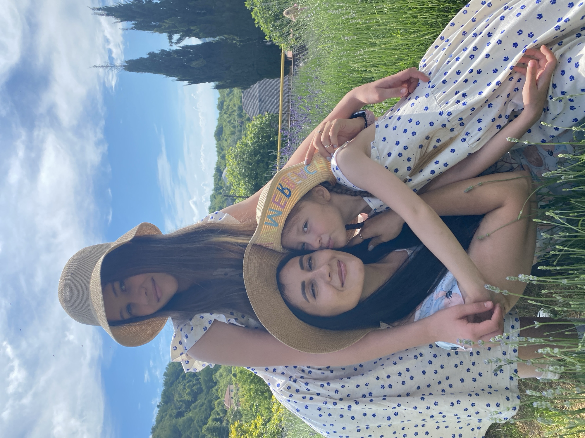 Families enjoy photo sessions in Russian lavender field