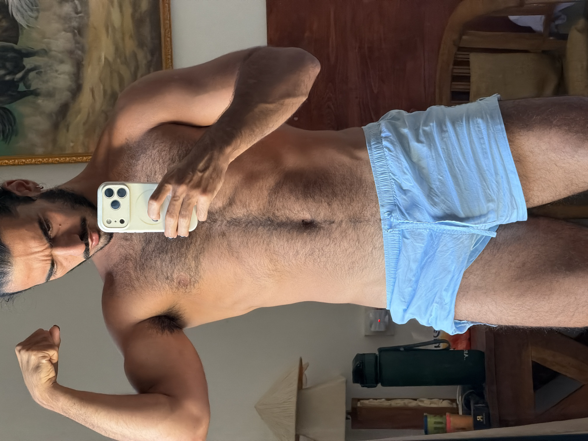 Mirror selfie session in a North Kuta bedroom