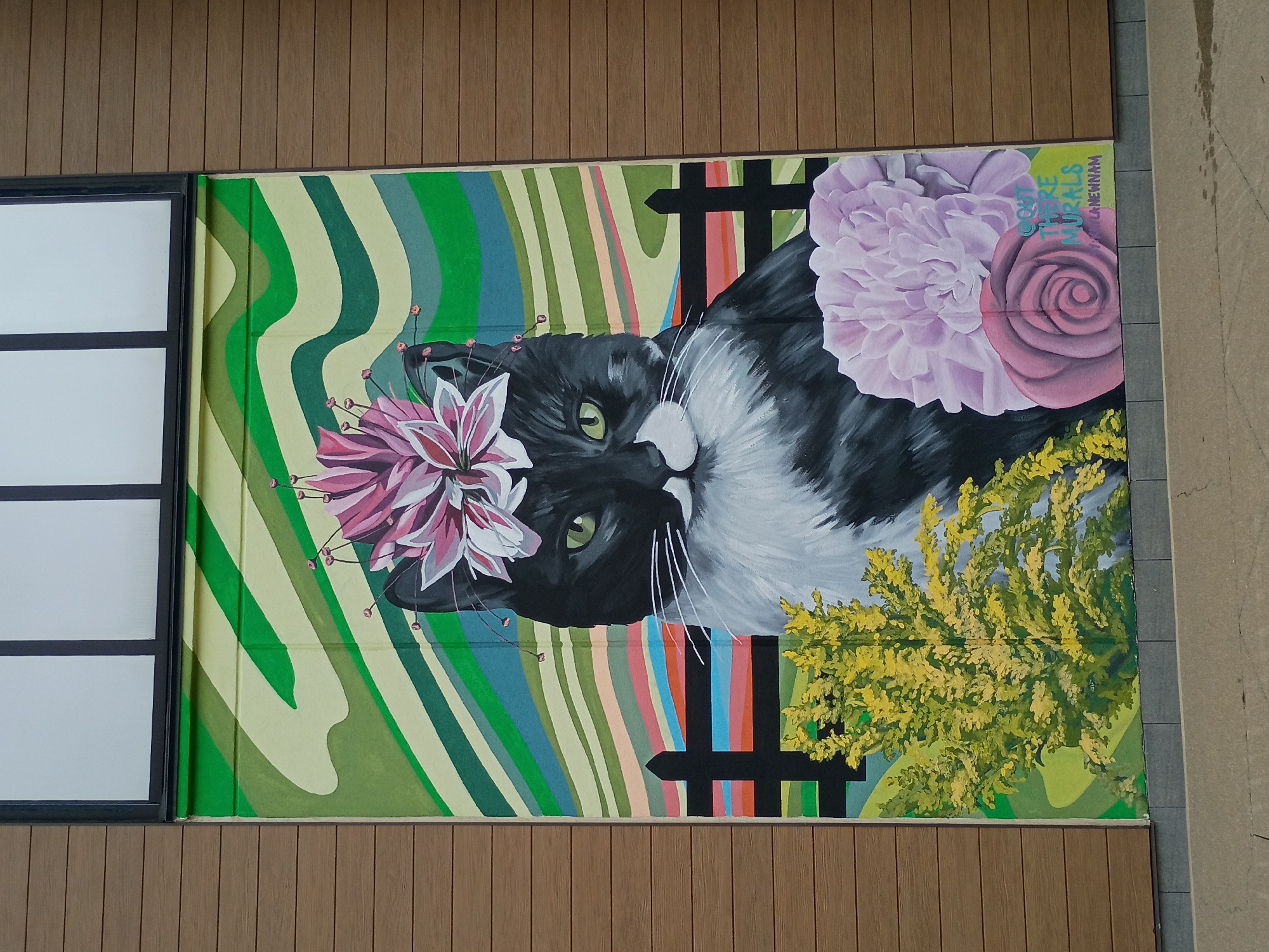 Lexington building murals showcase animals in decorative headwear