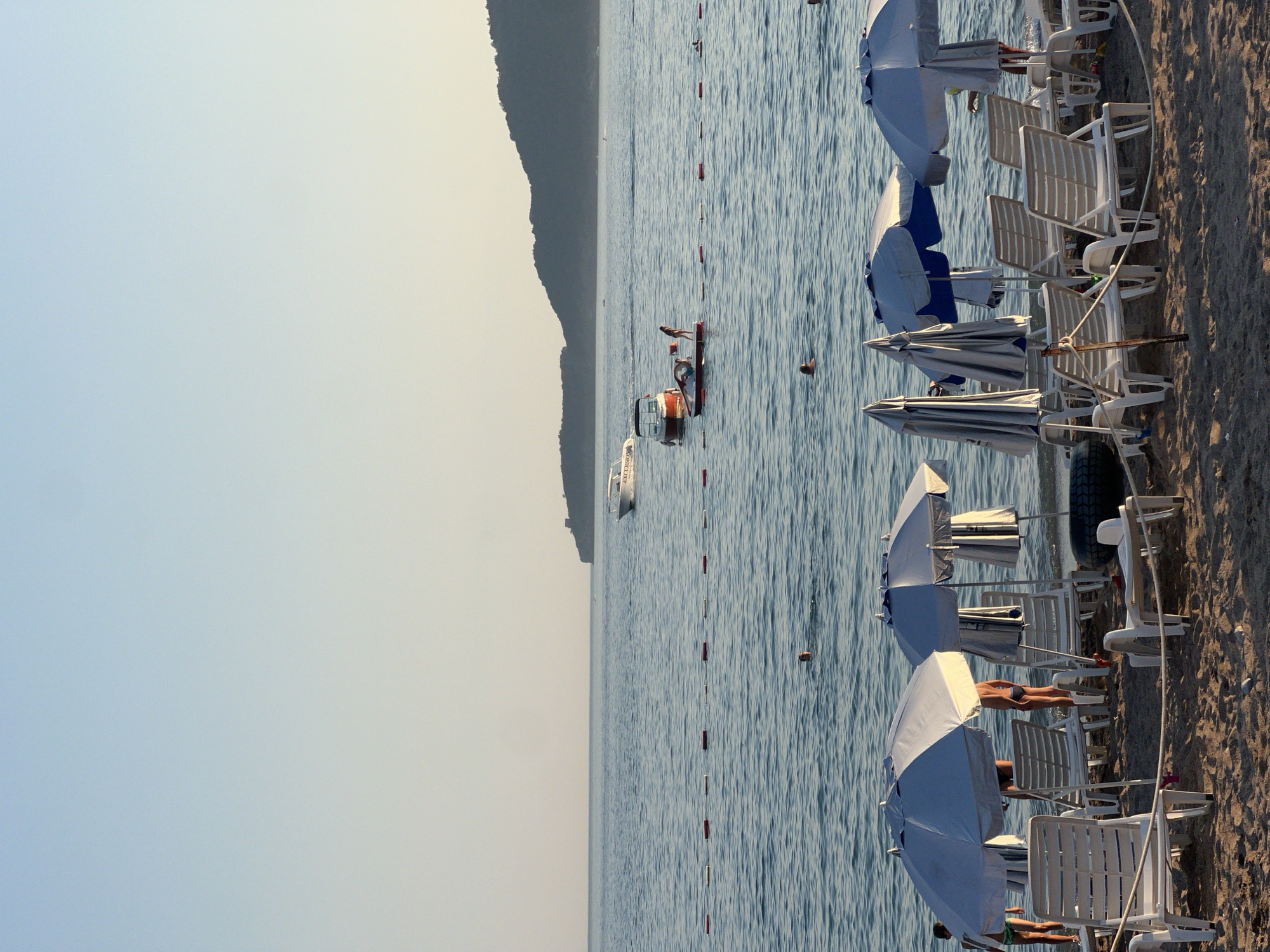 Lazy afternoon on the Montenegrin coast, food and beach vibes