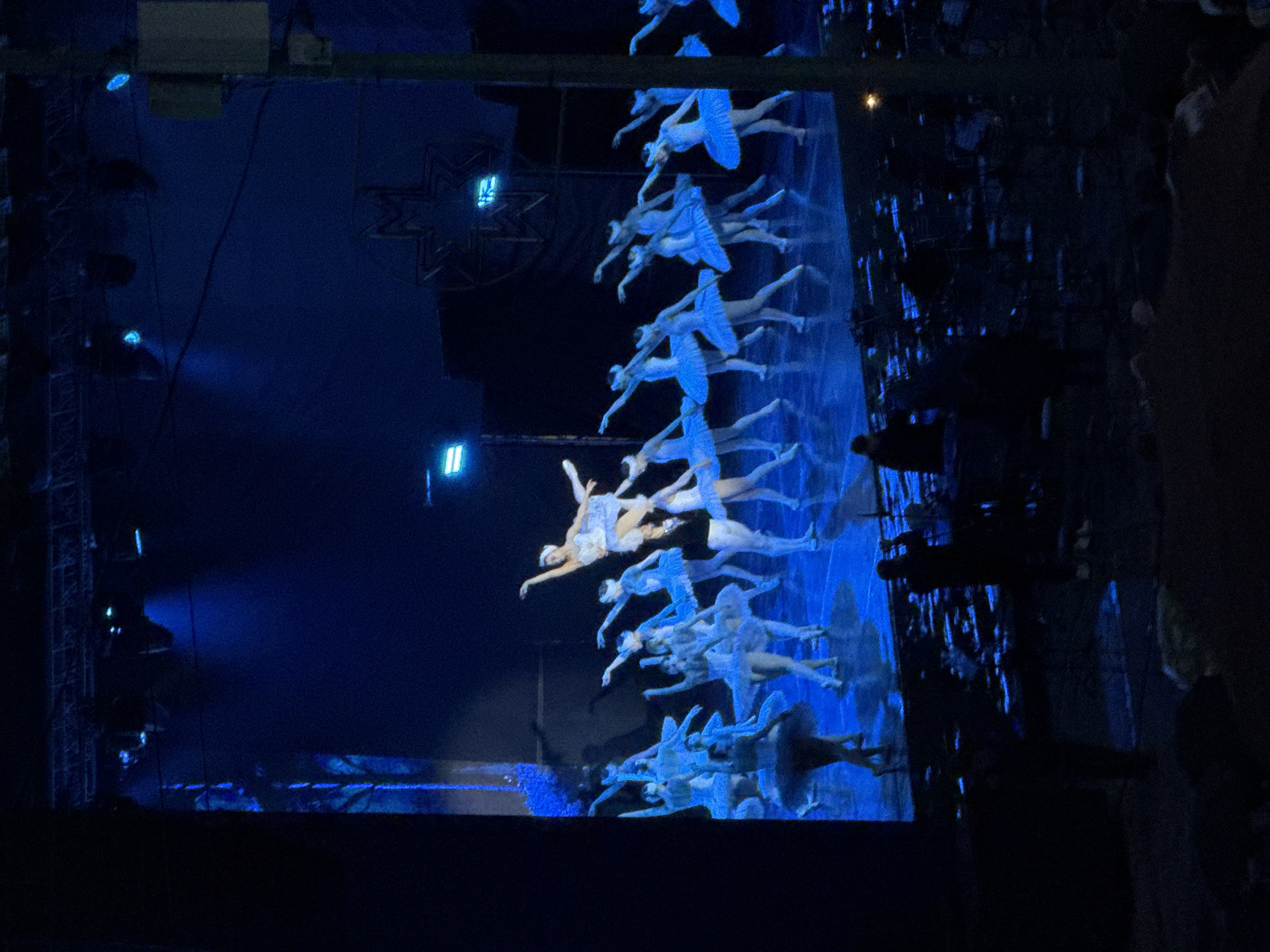 Outdoor ballet and orchestra performance at dusk in Izhevsk