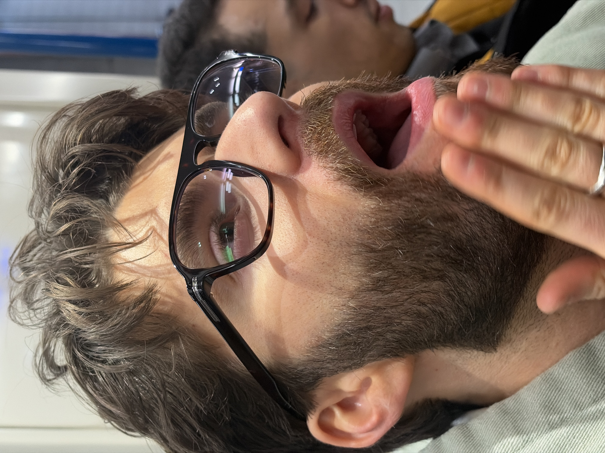 Man caught yawning on Montreal public transit
