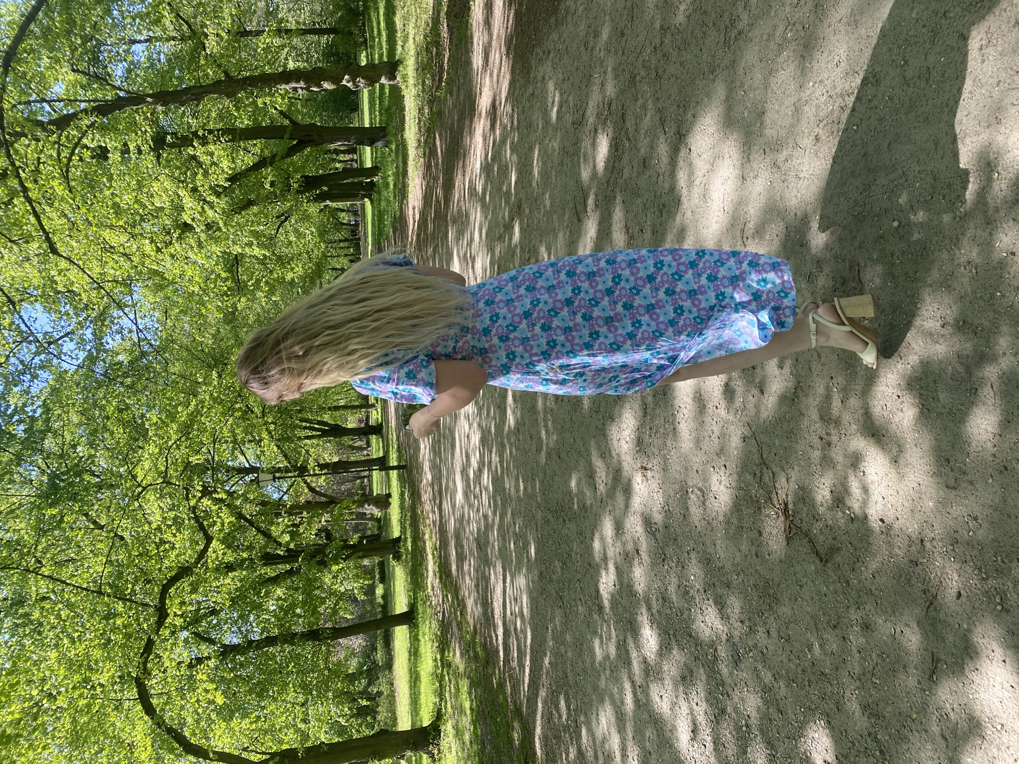 Morning park stroll captured in Łódź, Poland