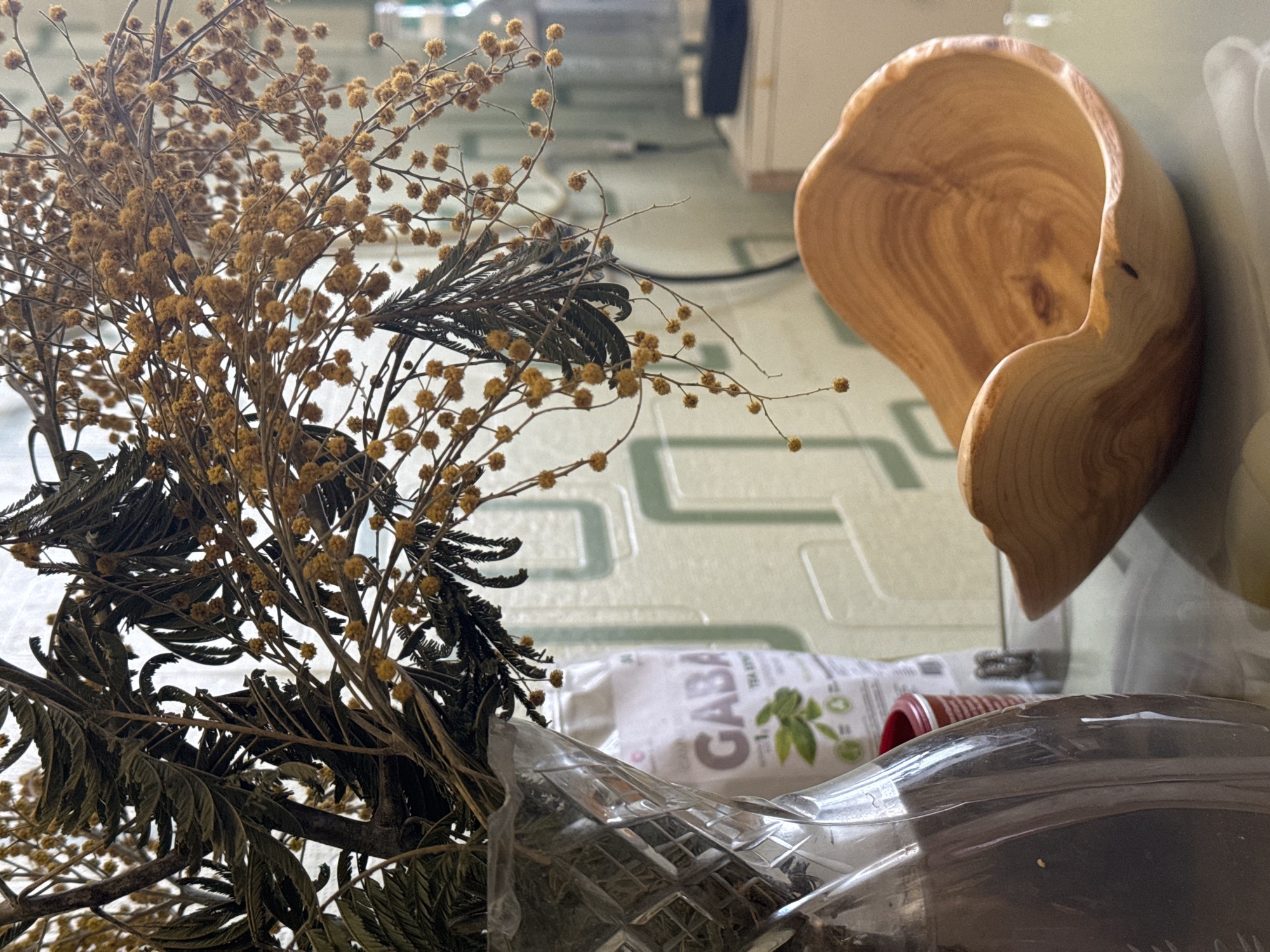 Home decor items photographed in Russian towns Sunday morning