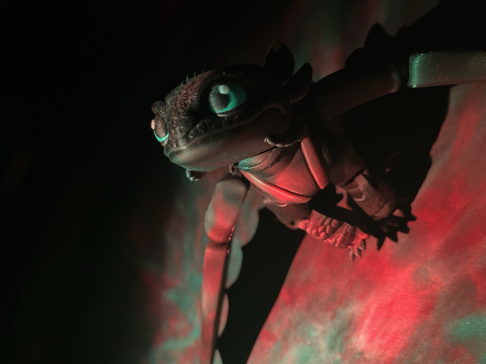Dragon figurine photo session with creative lighting in Saint Petersburg