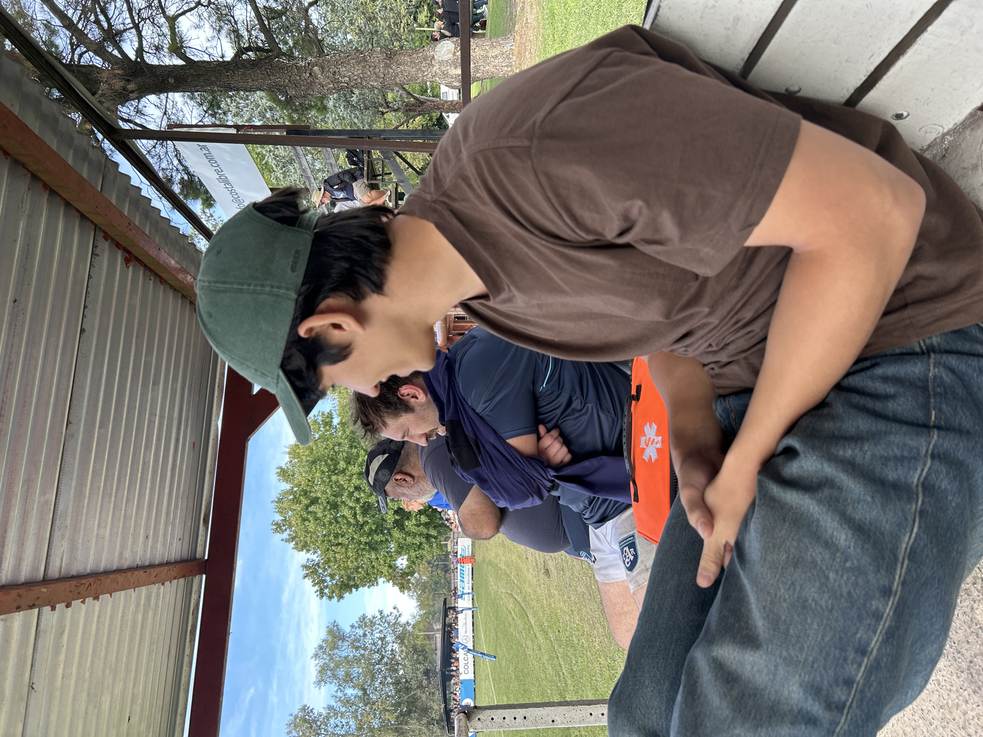 Rugby match draws spectators in Moreno, Argentina