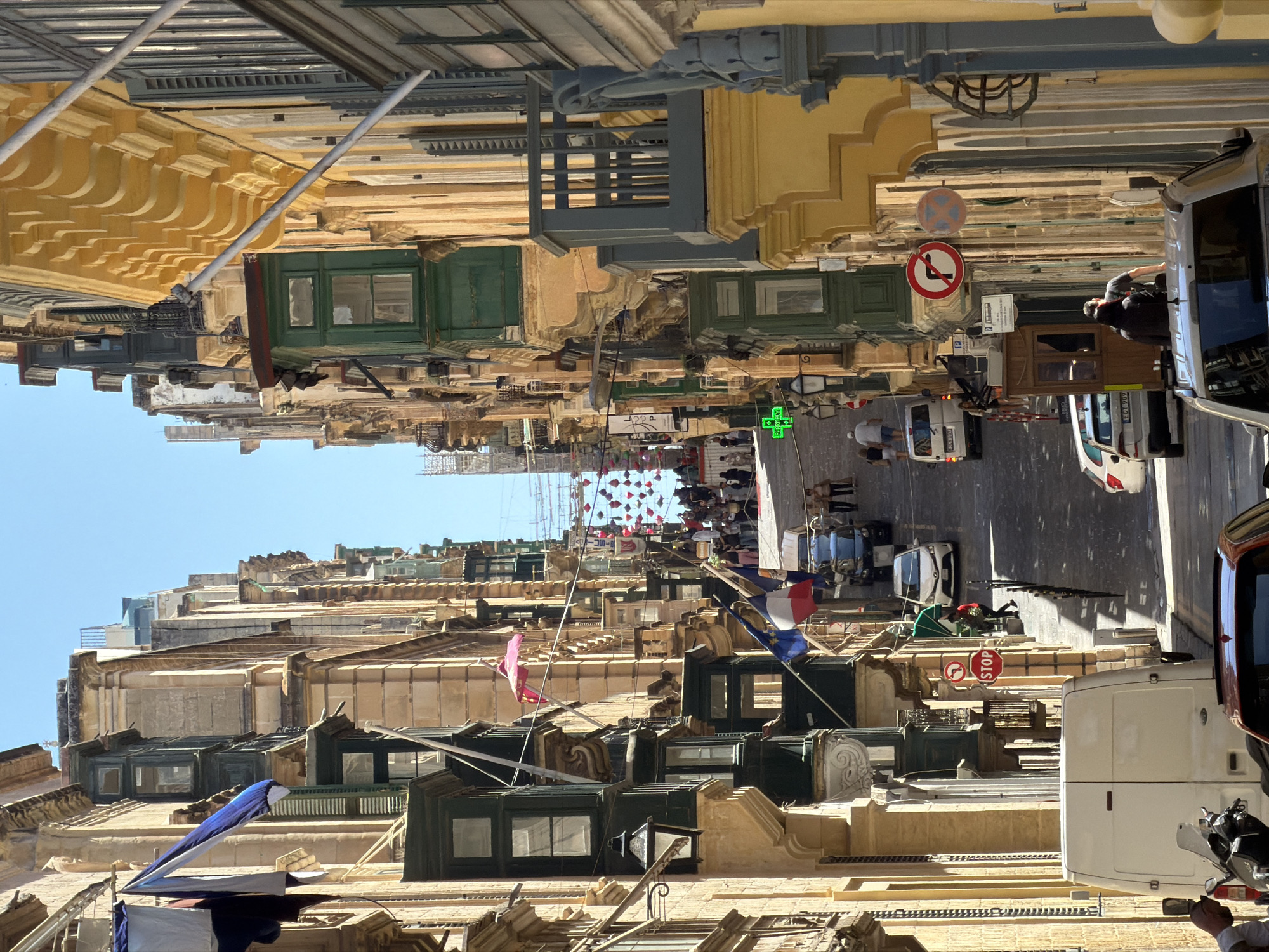 Witnesses capture historic Valletta architecture during sunny Saturday morning