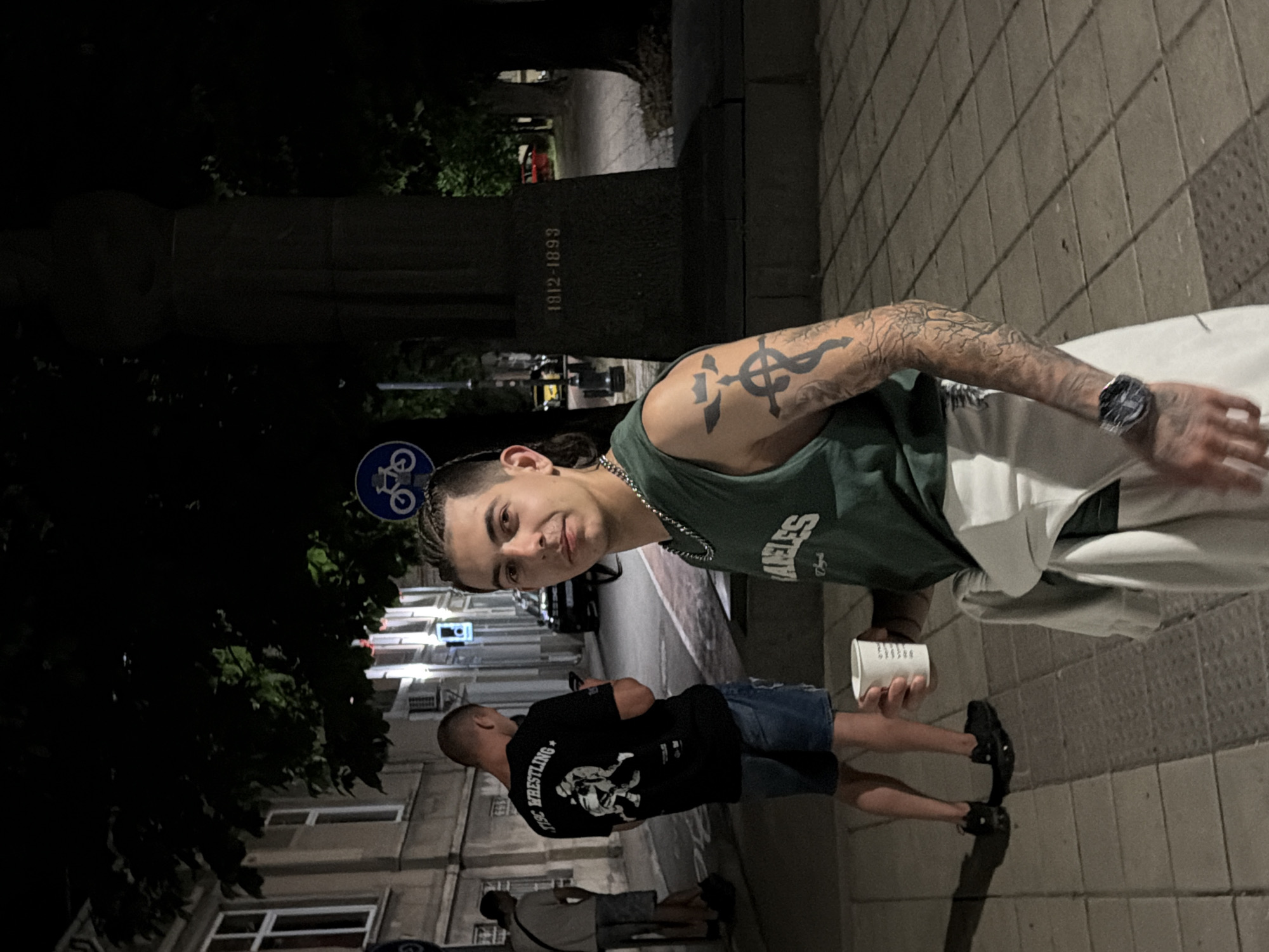 Summer night out in central Ruse, Bulgaria