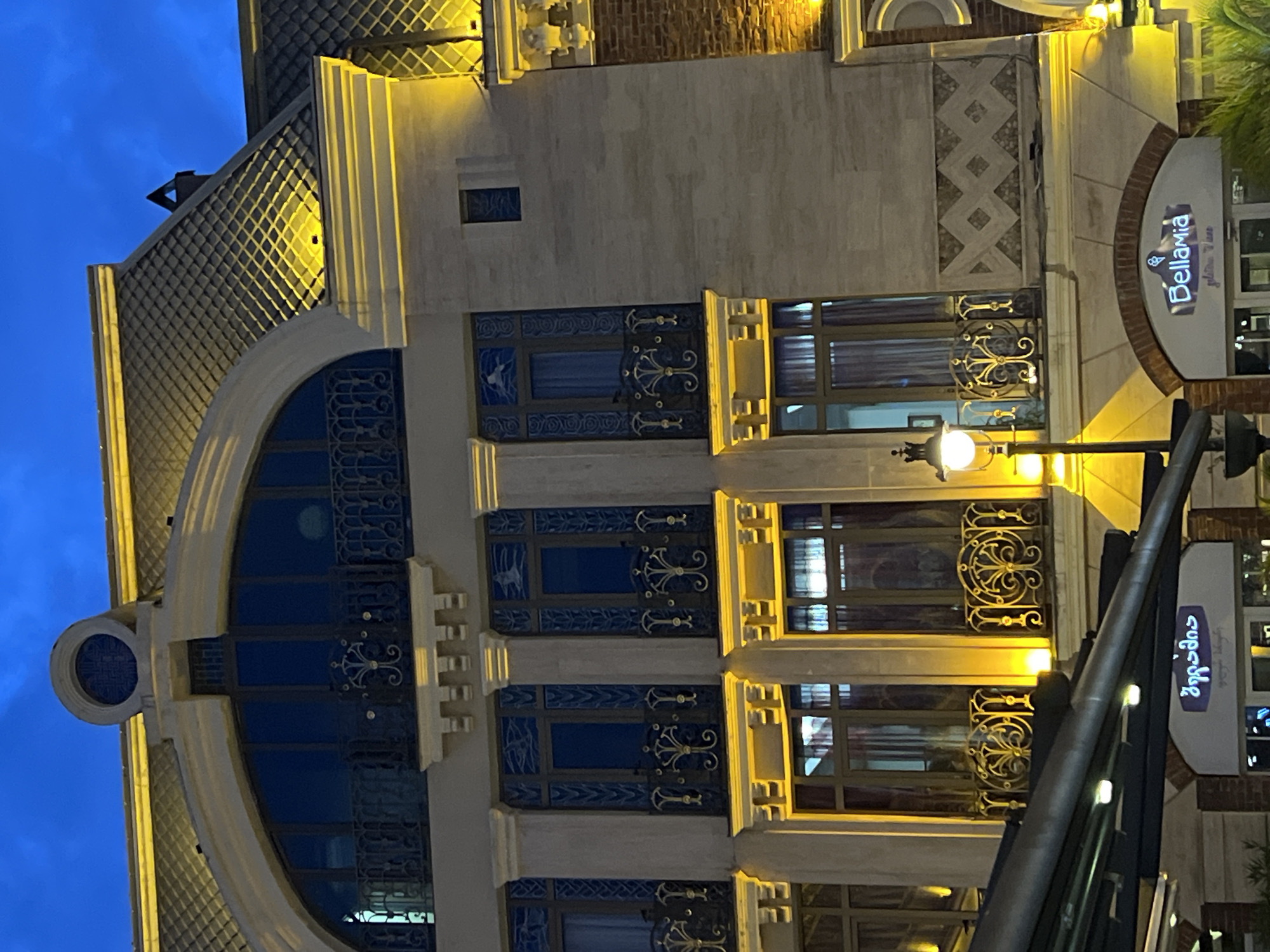 Evening architectural photography session documented in Batumi, Georgia