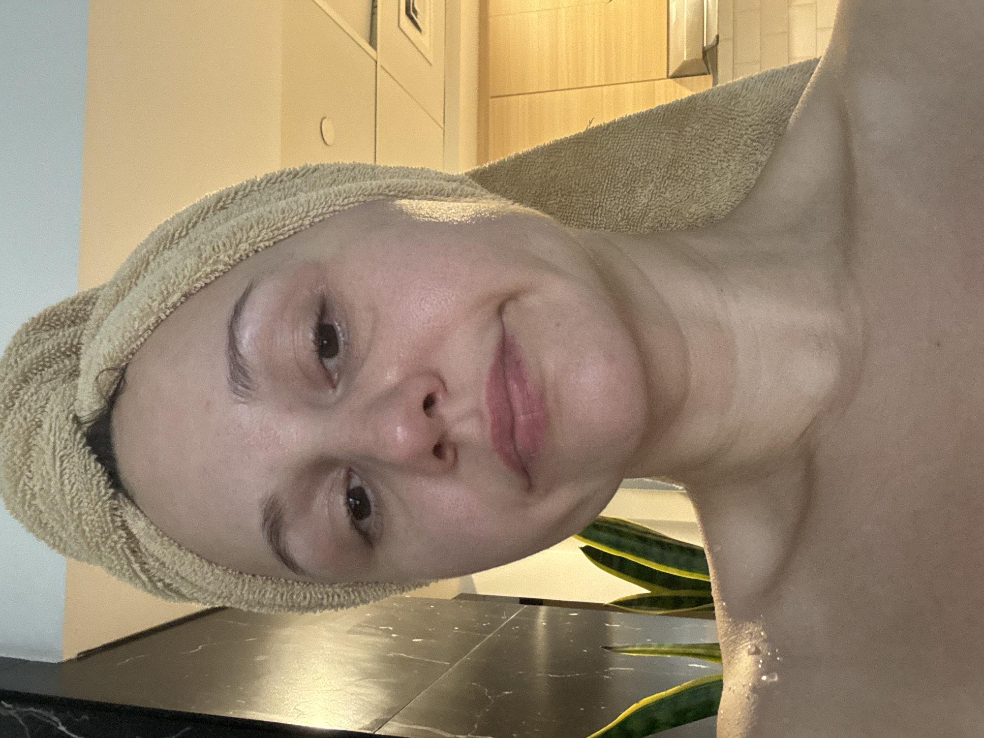 Woman photographed multiple times in Dubai interior spaces