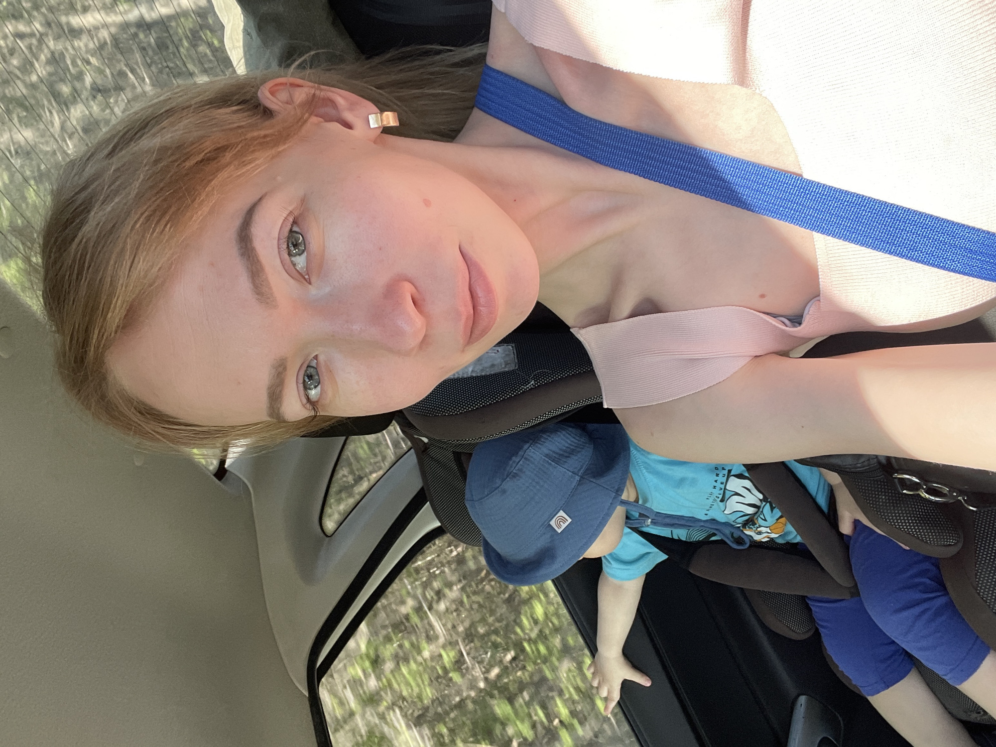 Woman and infant spotted in vehicle in Perm, Russia