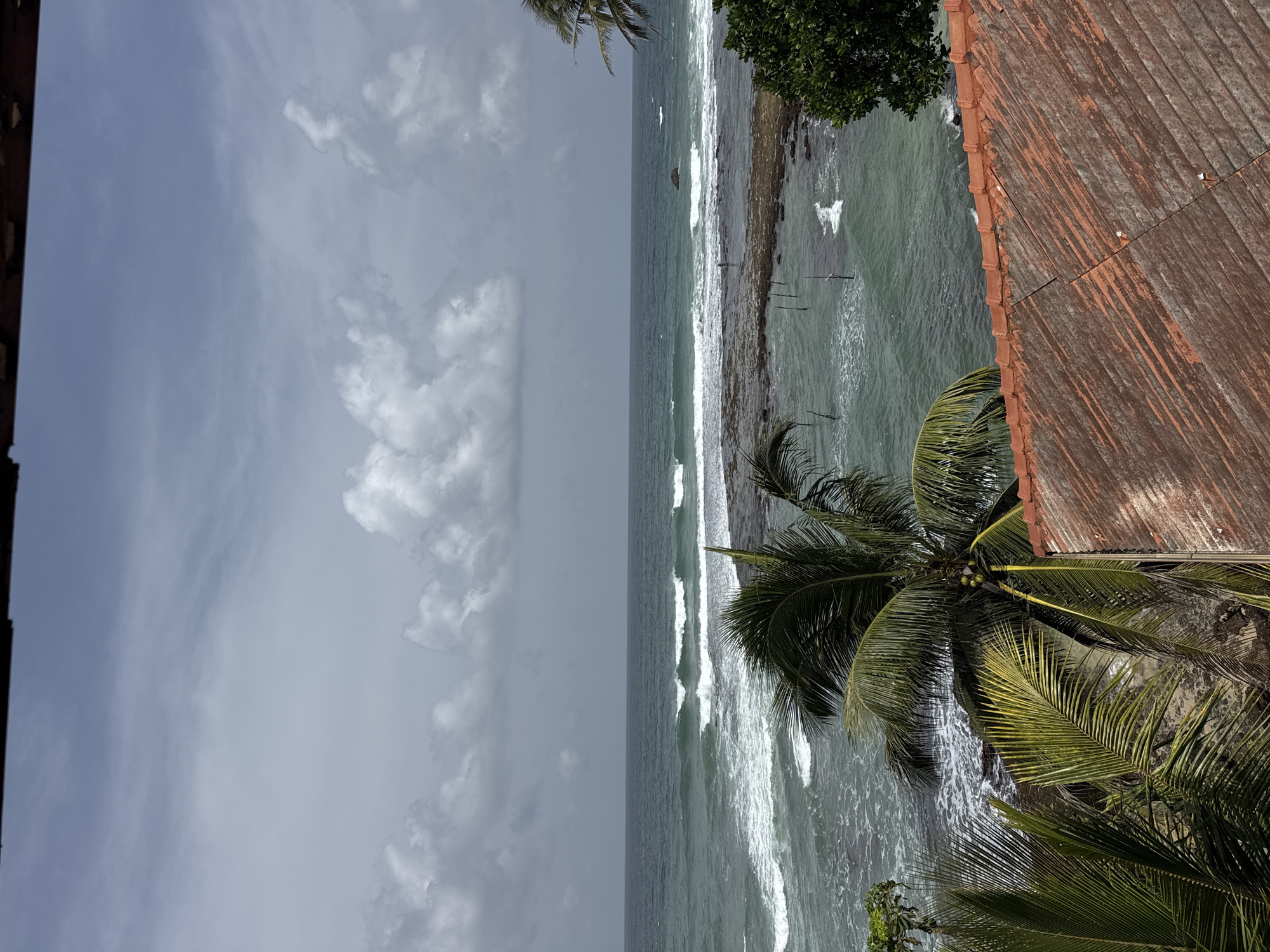 Overcast morning on the Sri Lankan coast at Goviyapana
