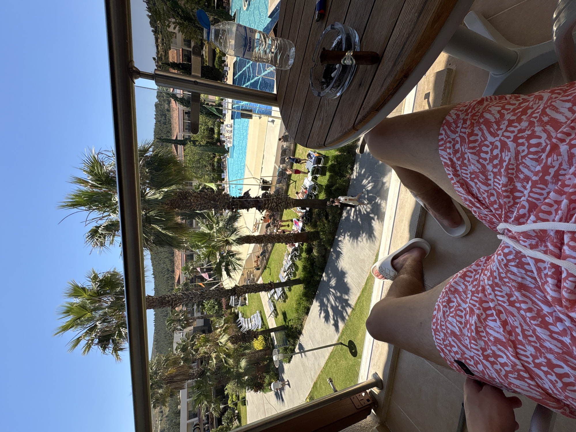 Resort guests enjoy sunny morning at Selçuk Turkey pool