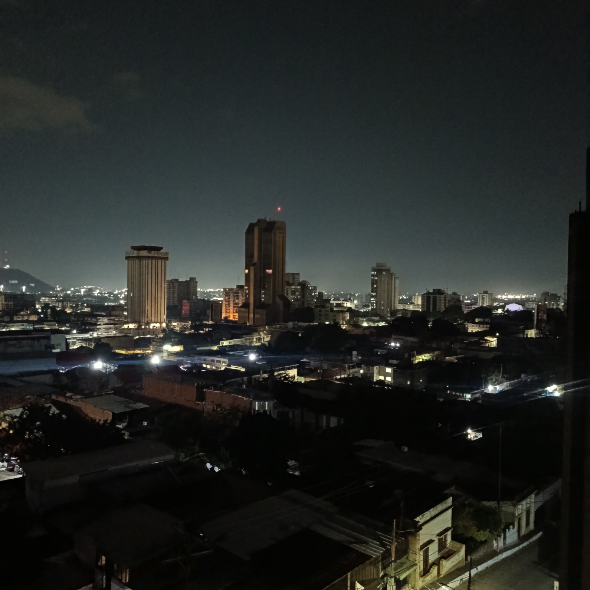 Nighttime cityscape views captured in Valencia, Venezuela