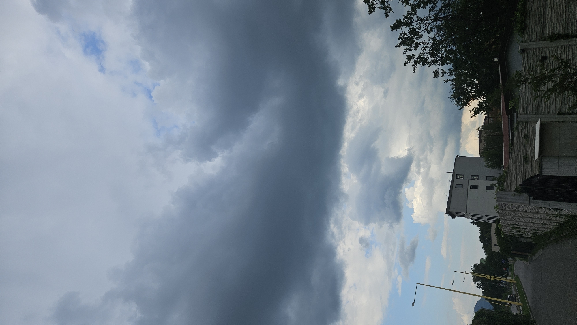 Dramatic dark clouds observed over Prešov, Slovakia