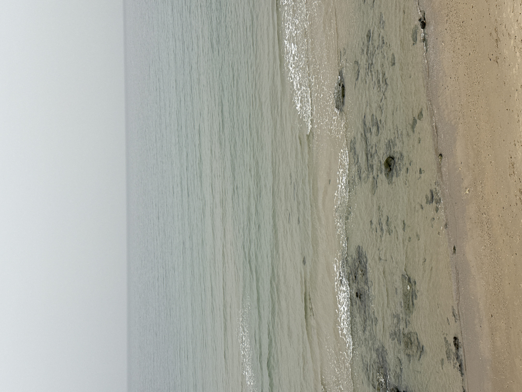 Tel Aviv coastline captured under overcast skies