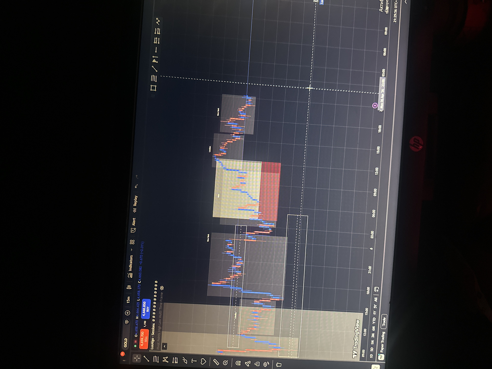 Trader monitors multiple screens in Panagyurishte office session