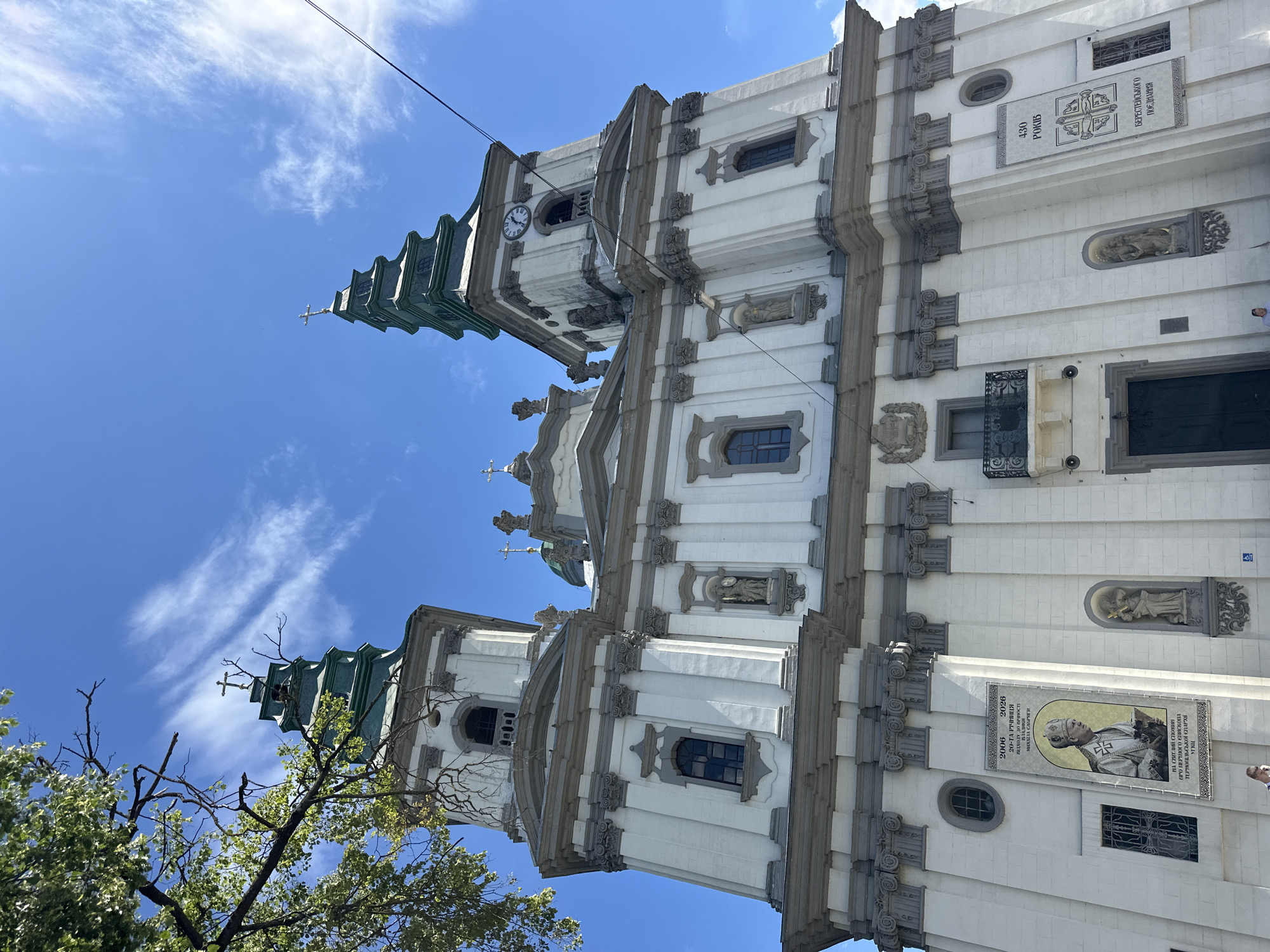 Morning walk through downtown Ternopil captures everyday city life