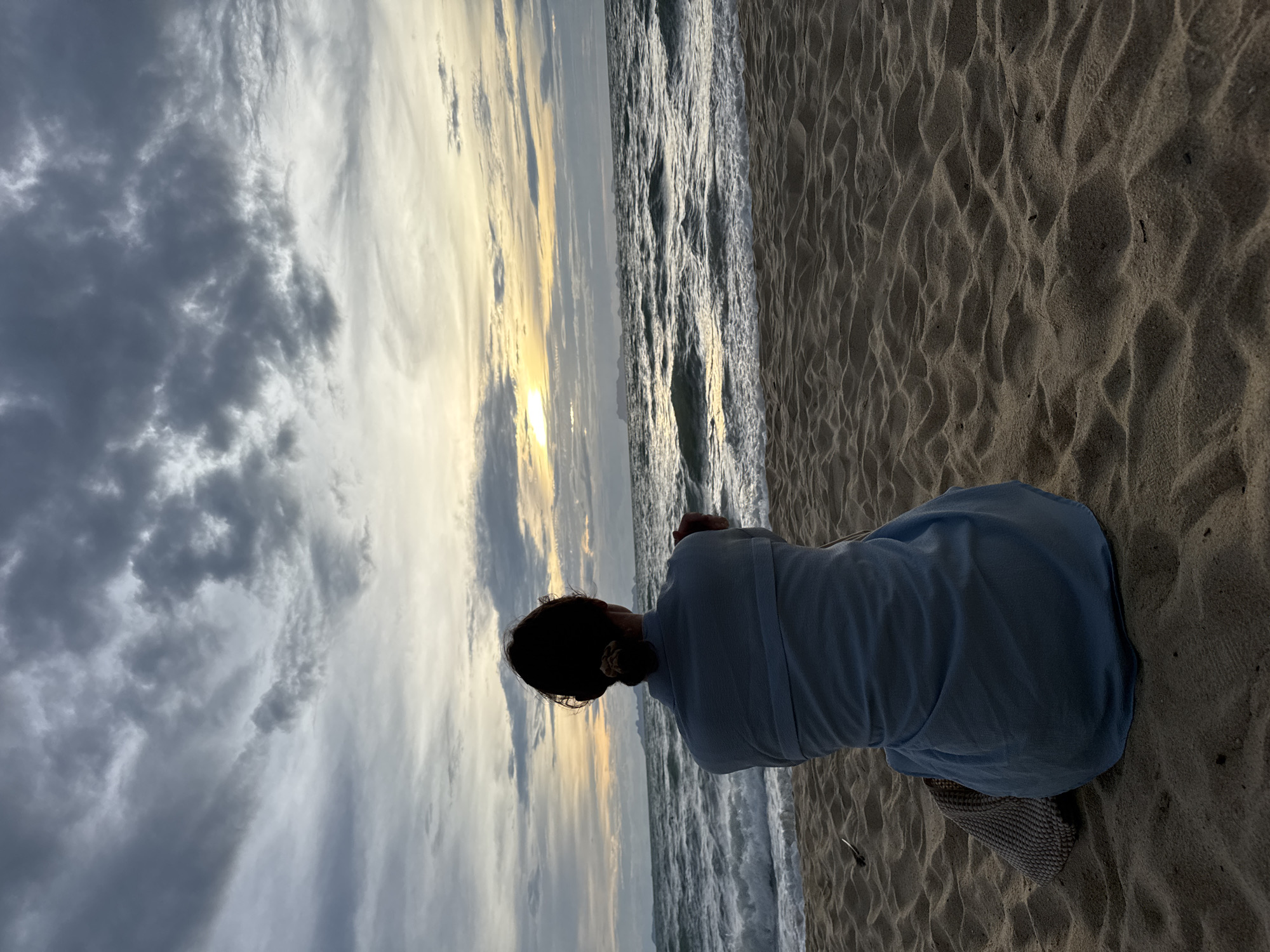 Beach hangout at Tong Yang as storm clouds roll in