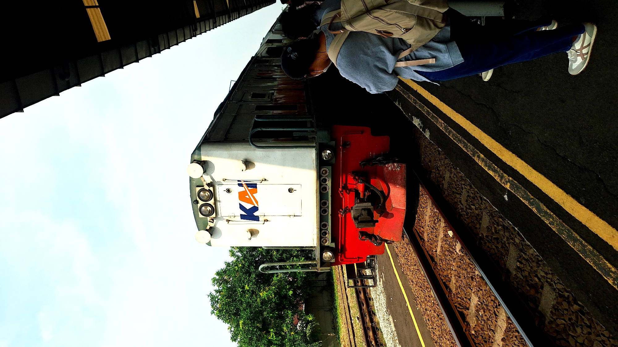 Railway maintenance operations continue at Karawang station Indonesia