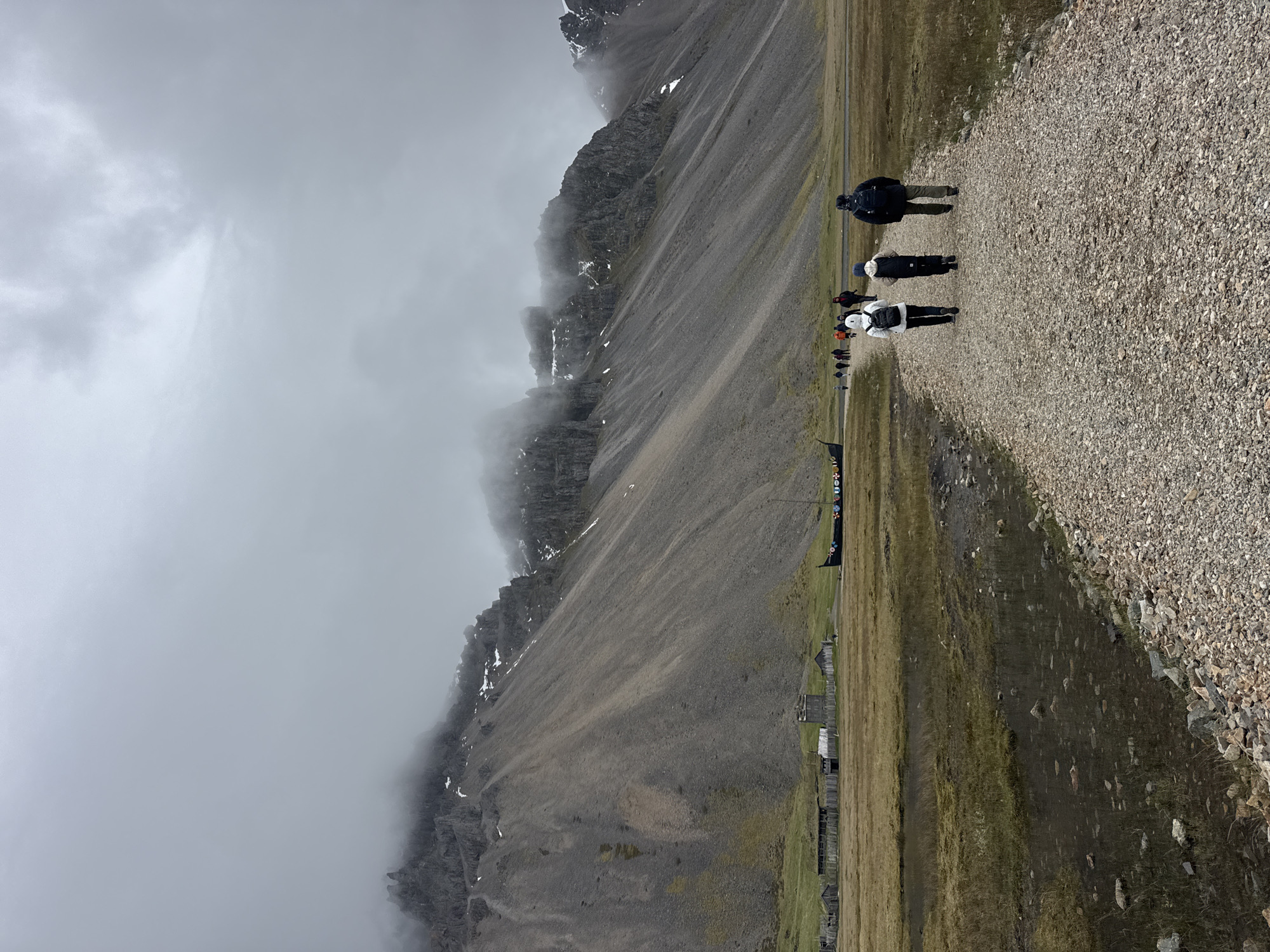Tourists visit Viking replica sites in foggy Iceland