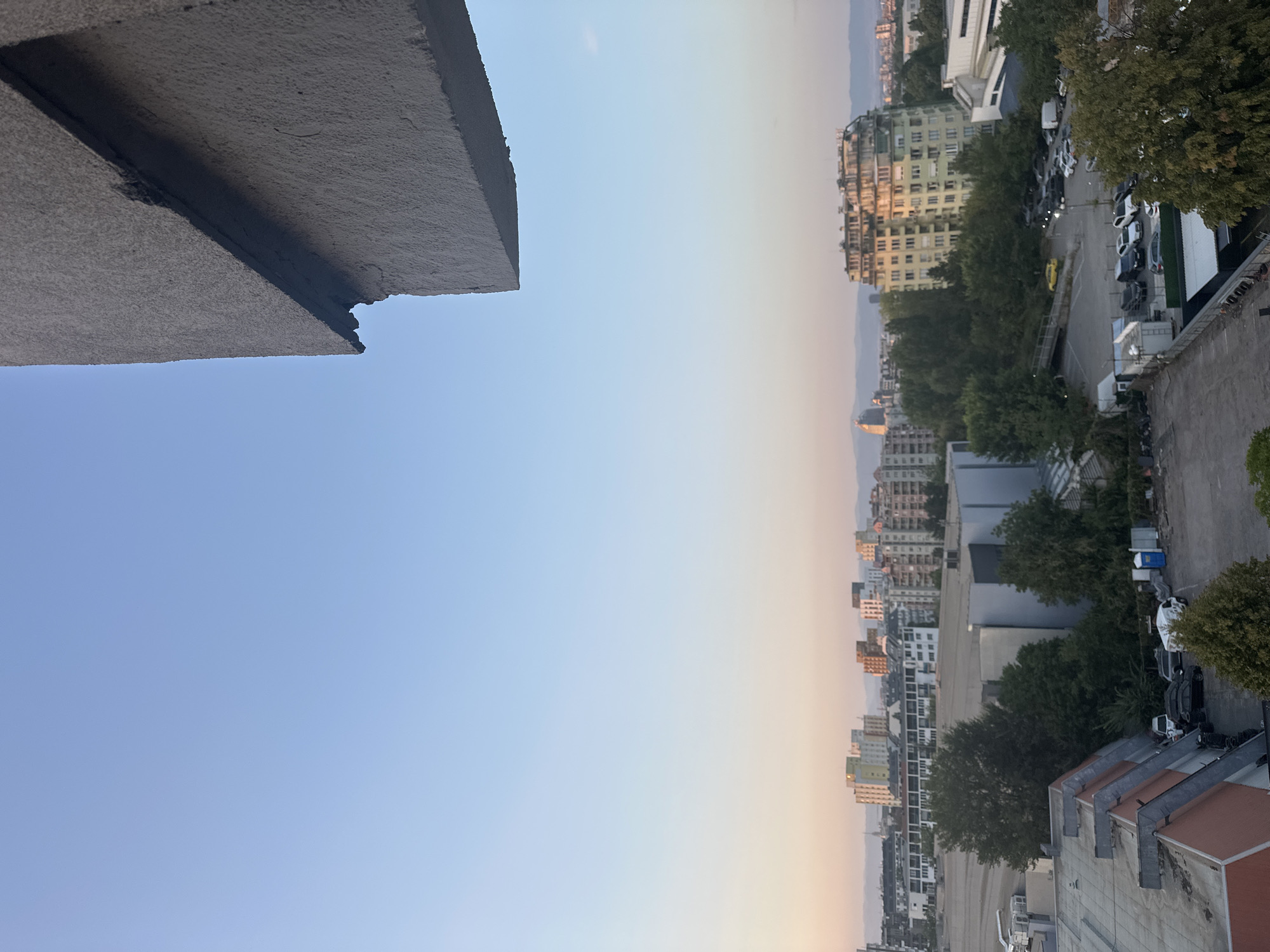 Sofia skyline at golden hour, multiple angles
