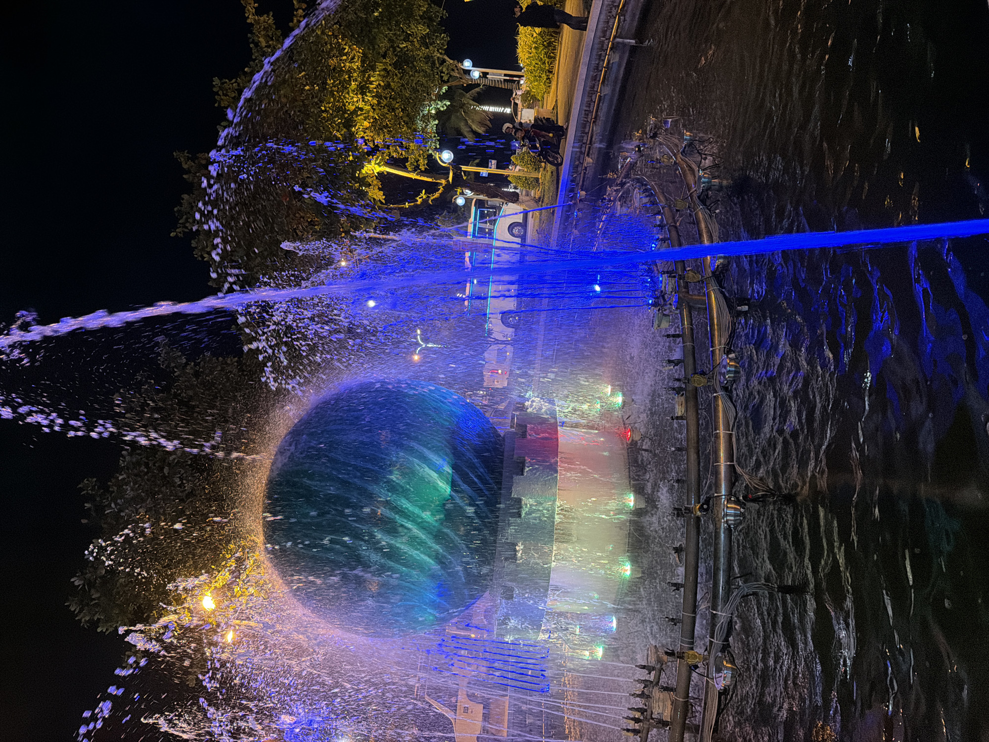 Nha Trang at night: fountains, lantern-lit streets, and city life