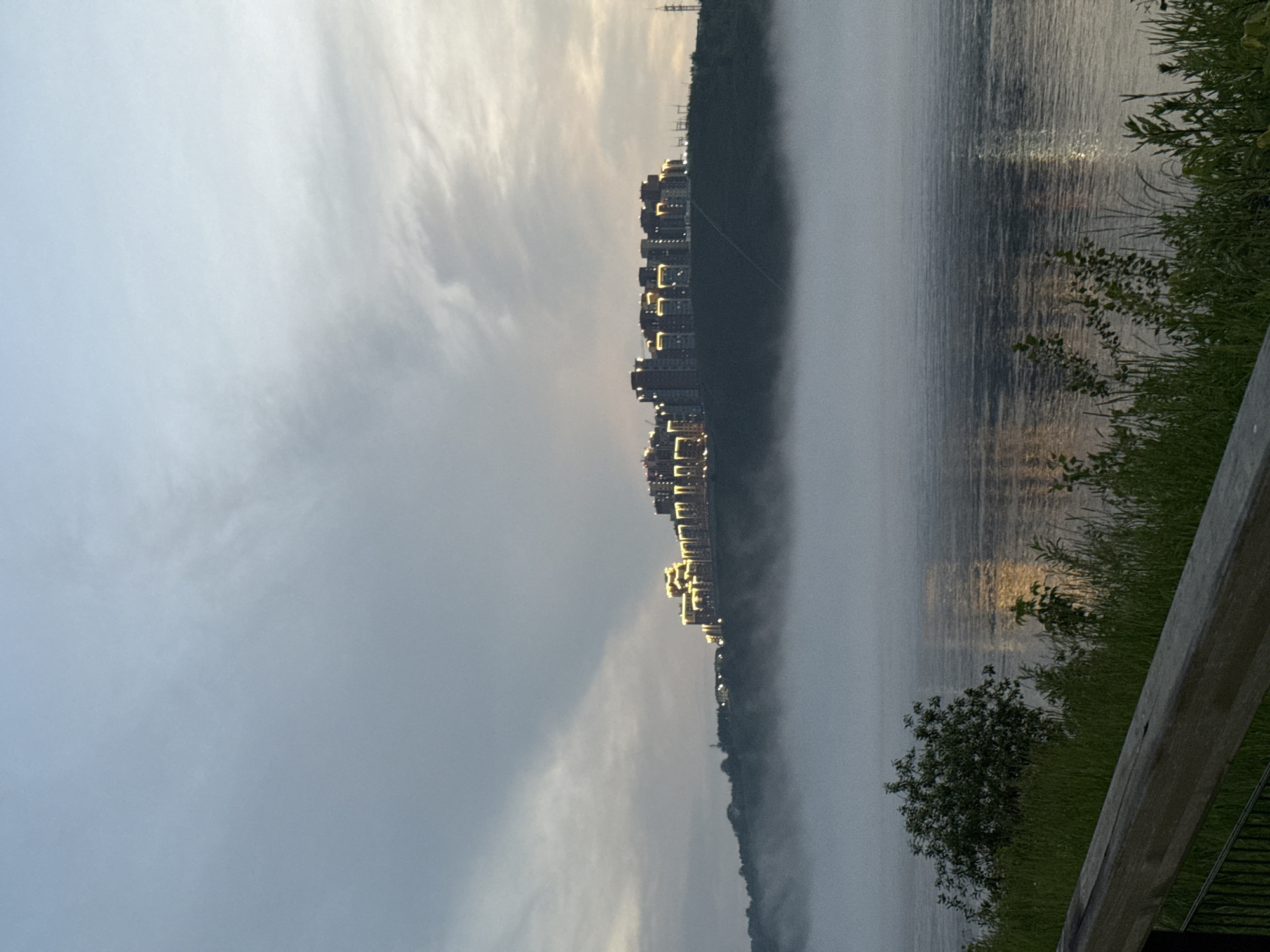 Misty dusk on the Yenisei River, Krasnoyarsk