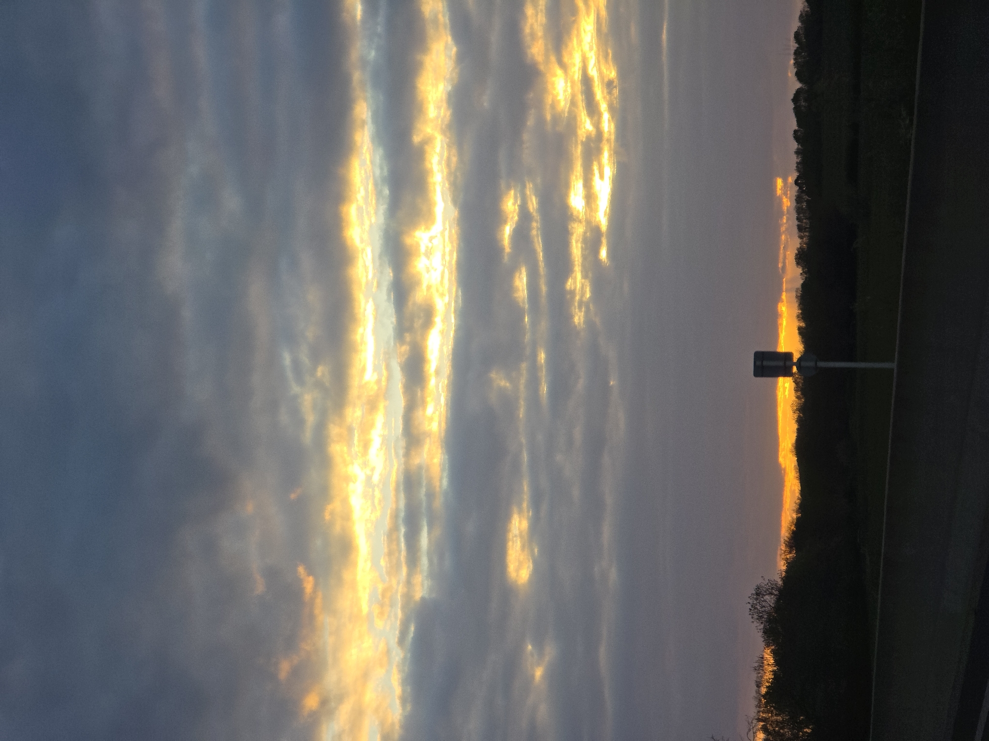 Sunset landscape captured on Huntingdonshire road