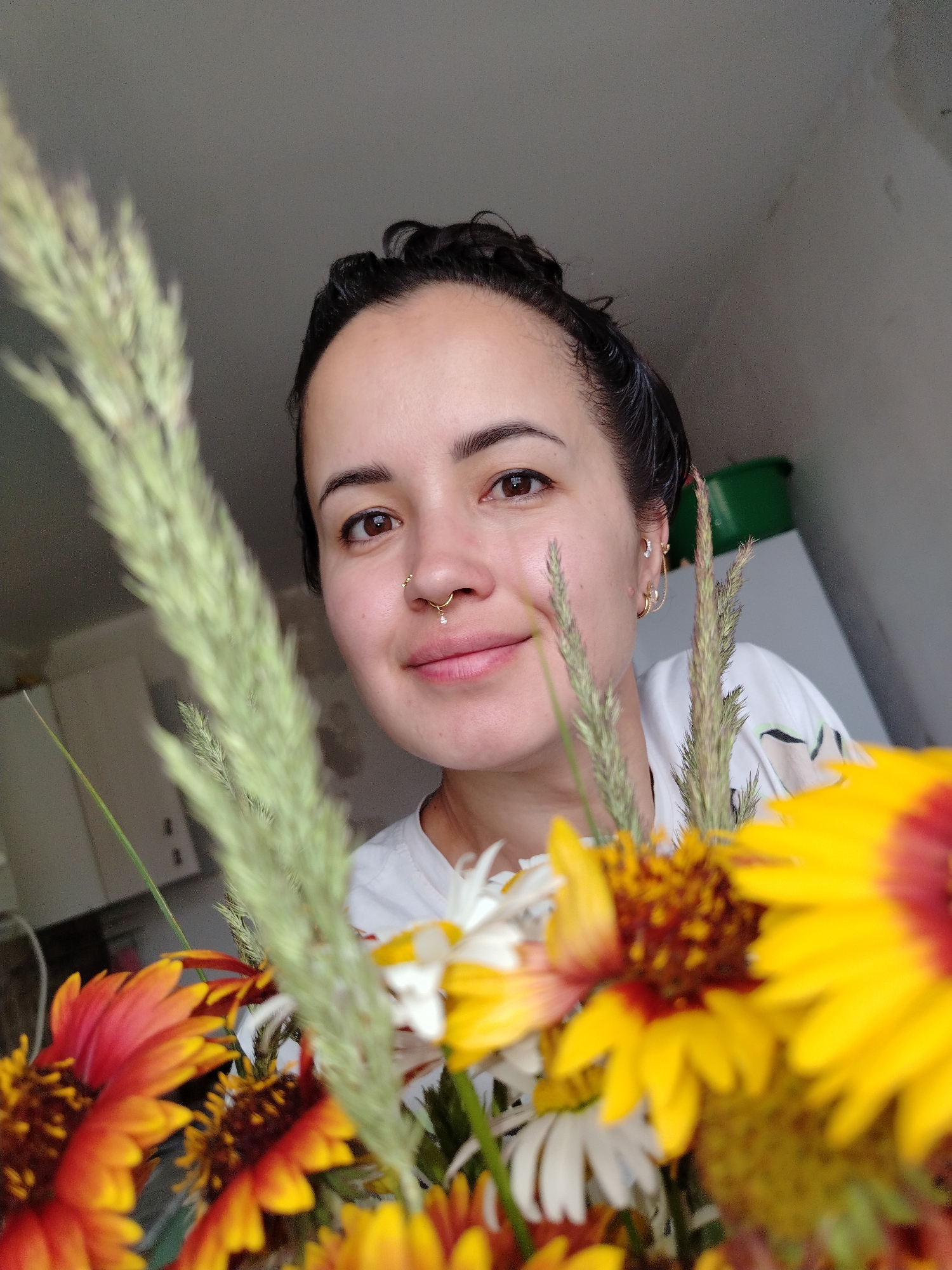 Casual indoor portraits from a bedroom in Noviy, Russia