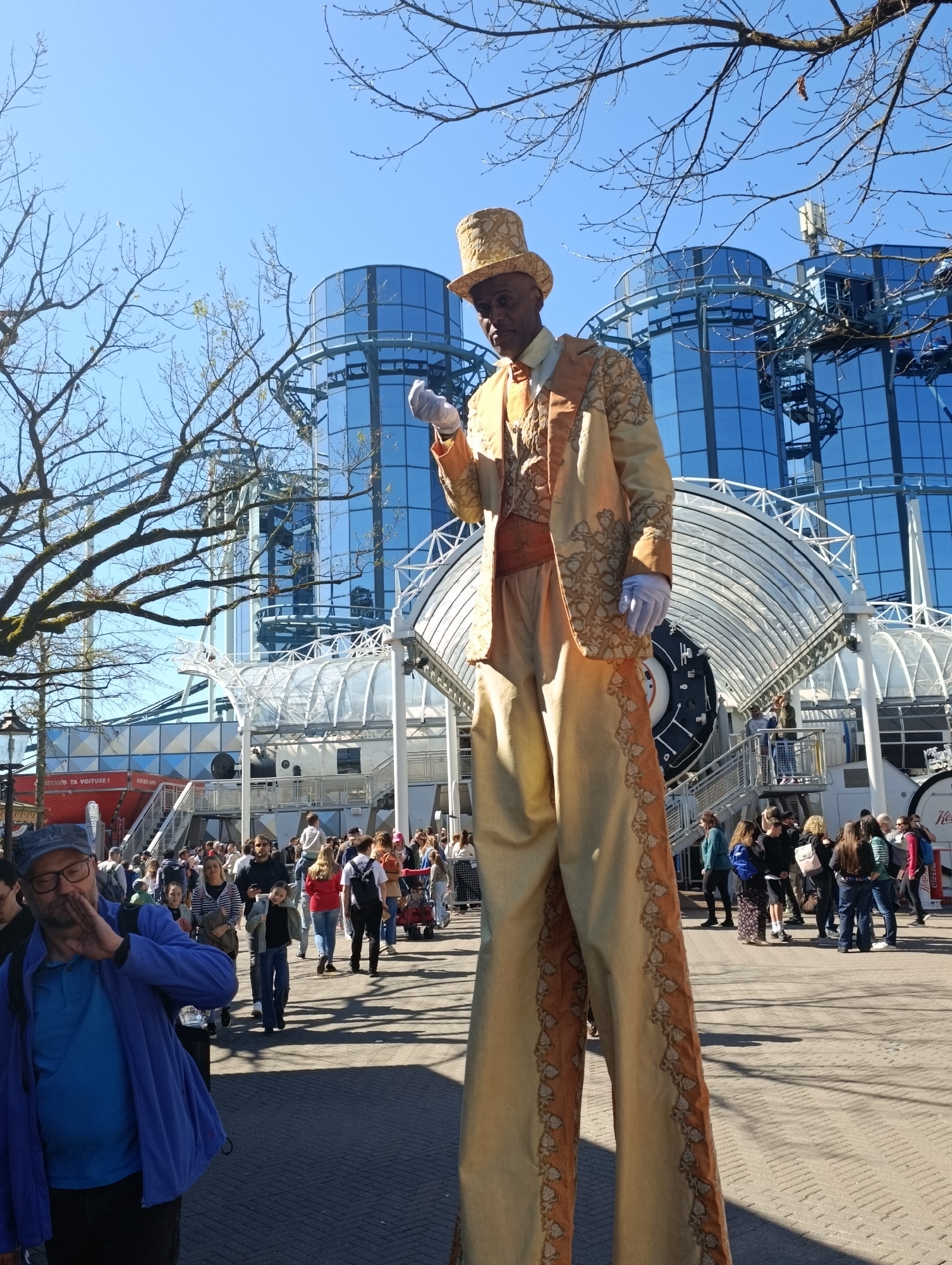 Crowds gather at Europa-Park theme park in Germany