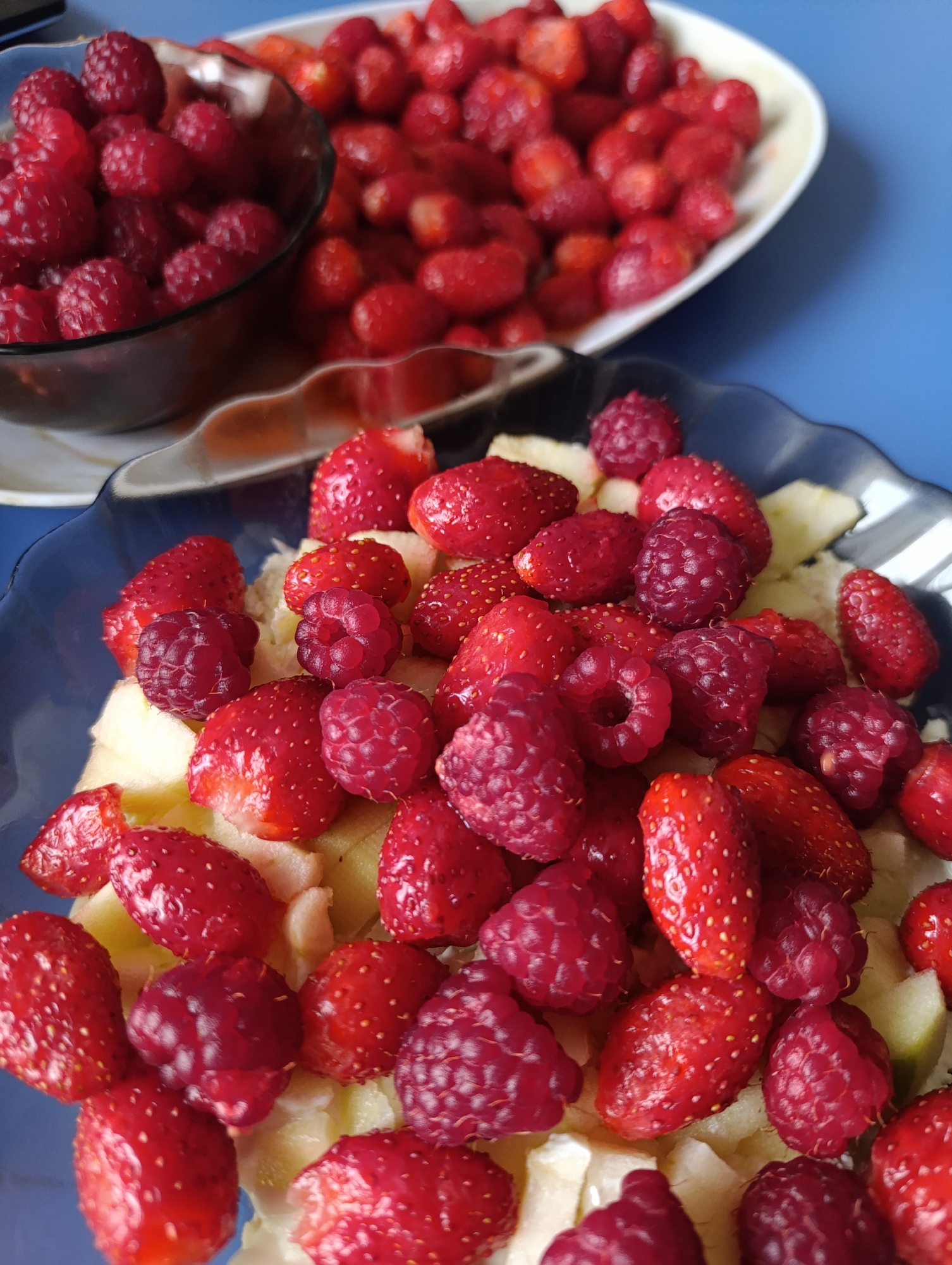 Fresh Berry Bowl Arrangements Photographed in Morning Session