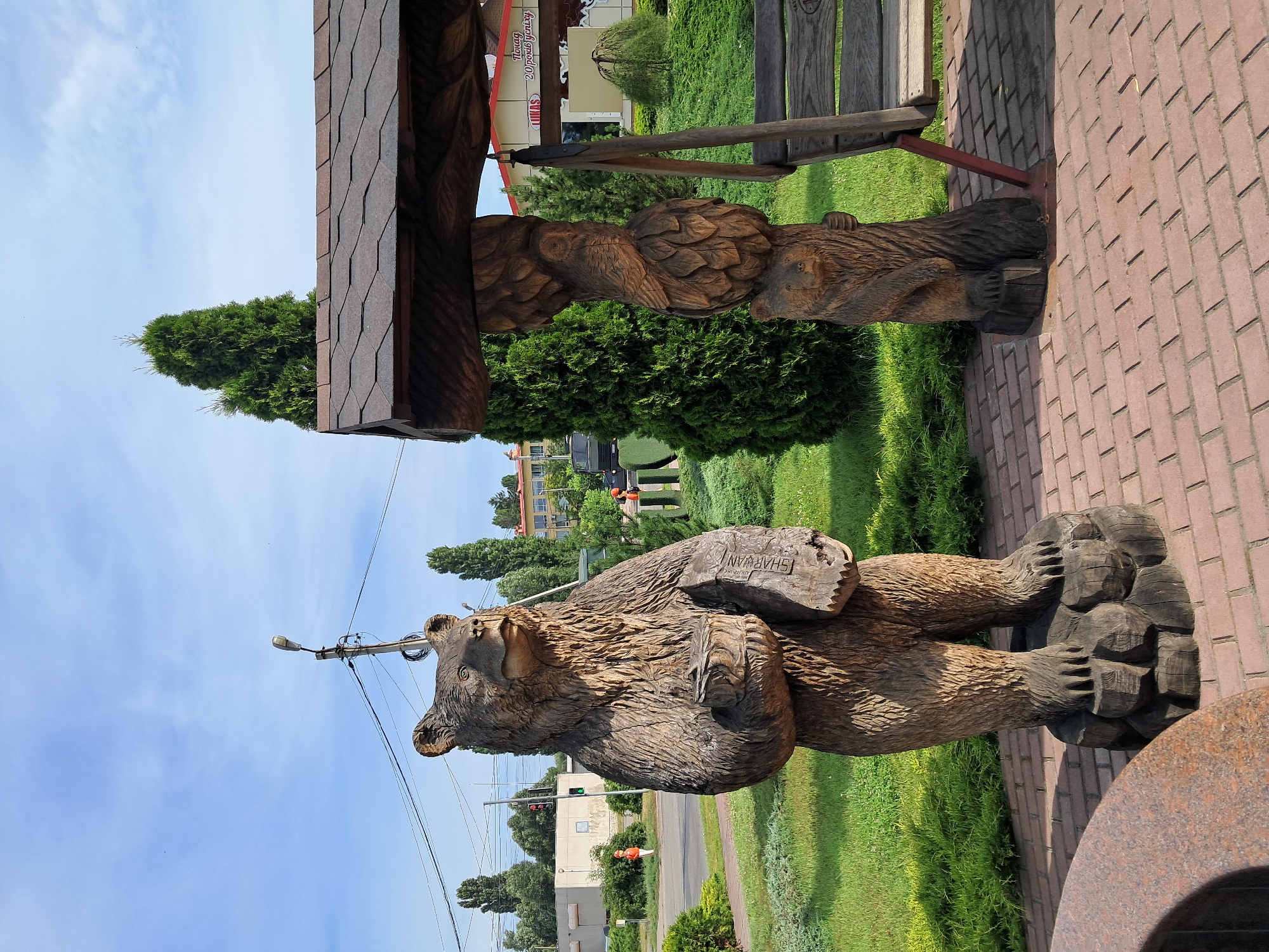 Kremenchuk's Lukas factory campus and surrounding streets on a summer morning