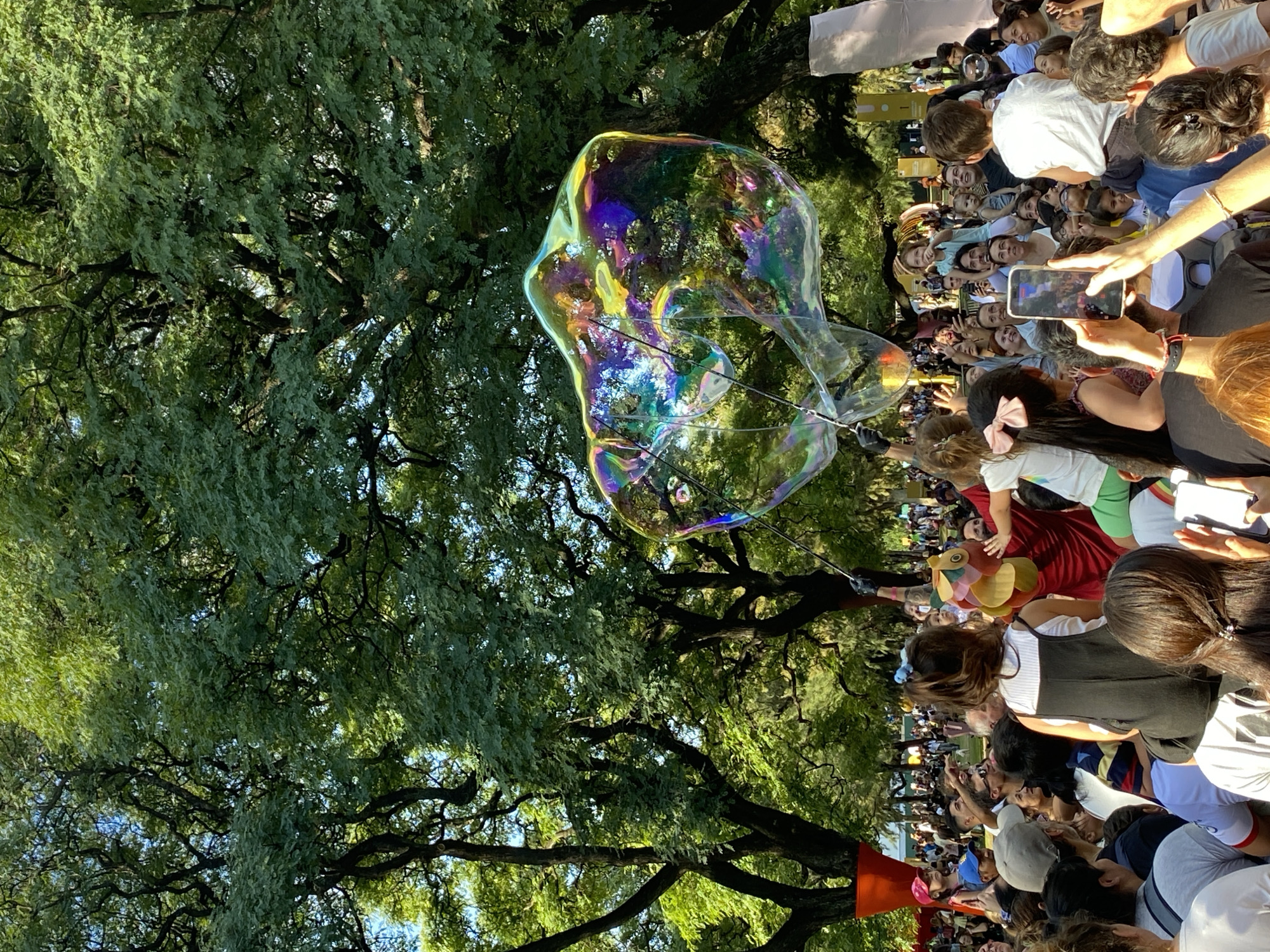 Costumed performers and families gather in Buenos Aires parks