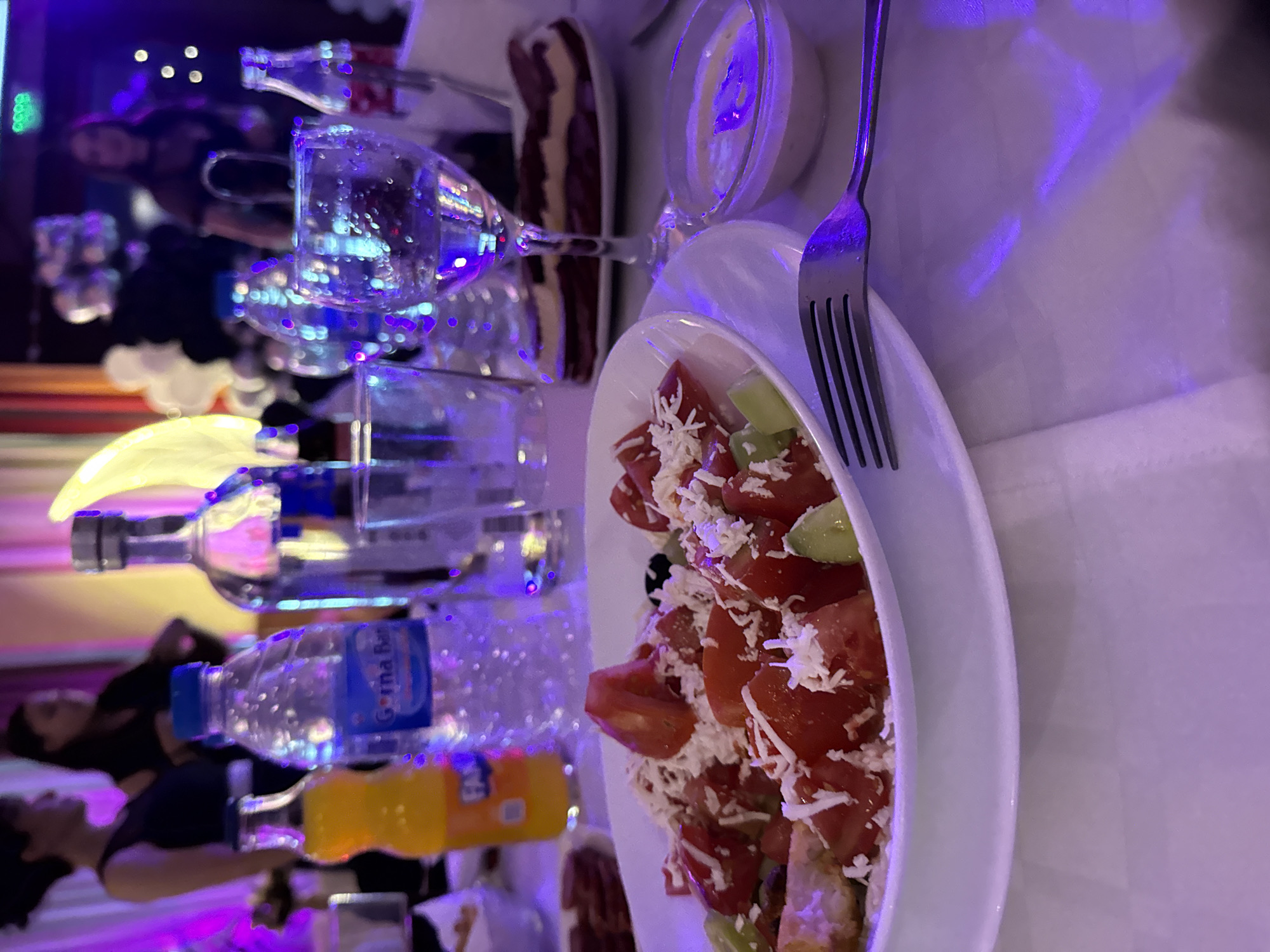 Young people gather for dinner celebration in Elhovo, Bulgaria