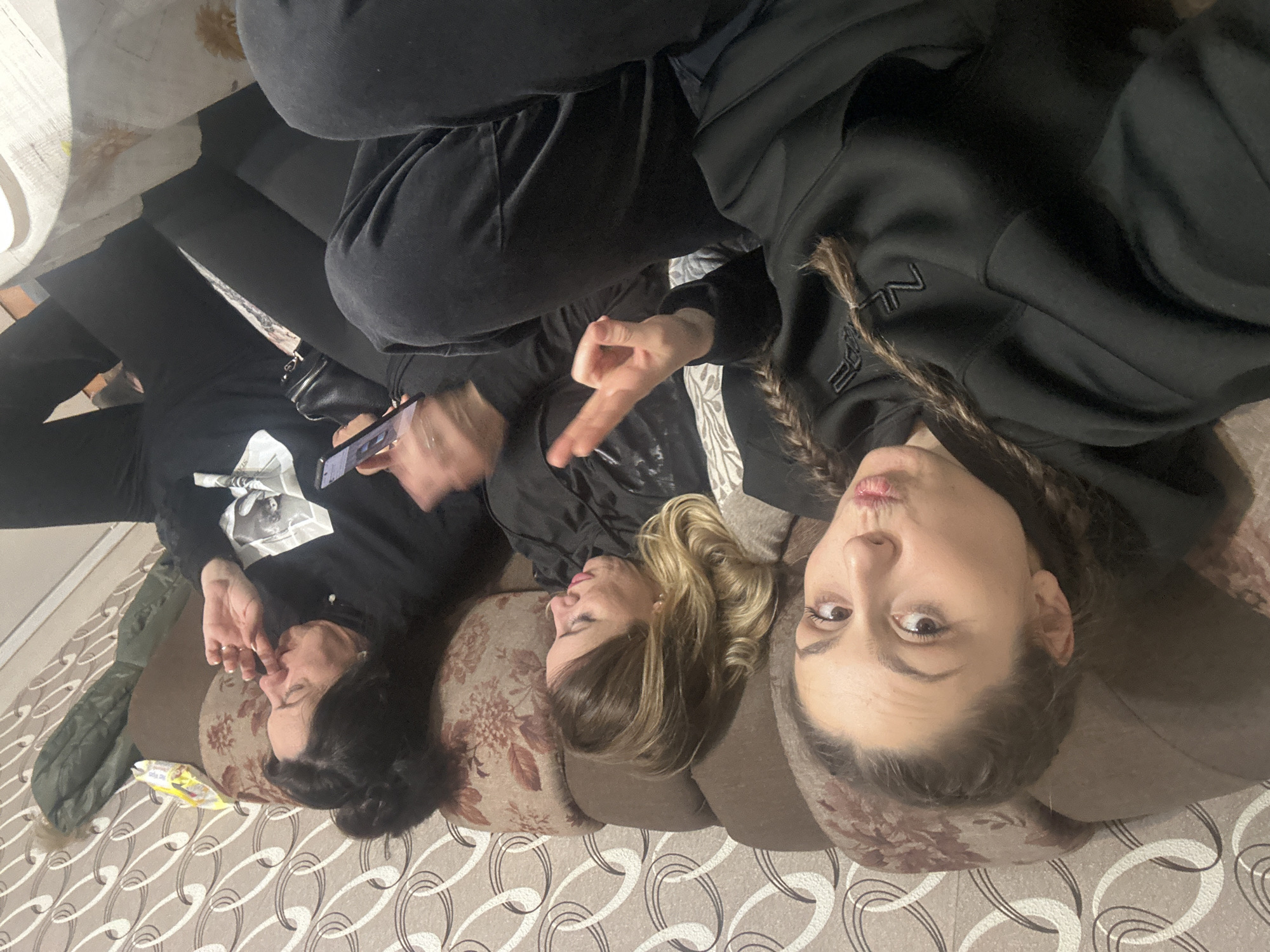 Three women relax on sofa in Stara Zagora