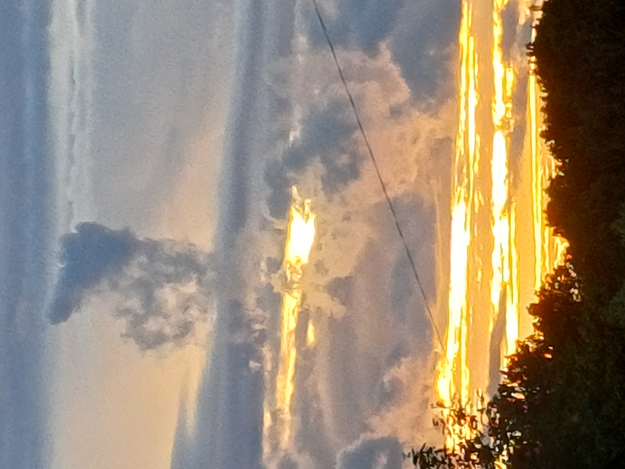 Dramatic sunset clouds rolling over Riga on a July evening