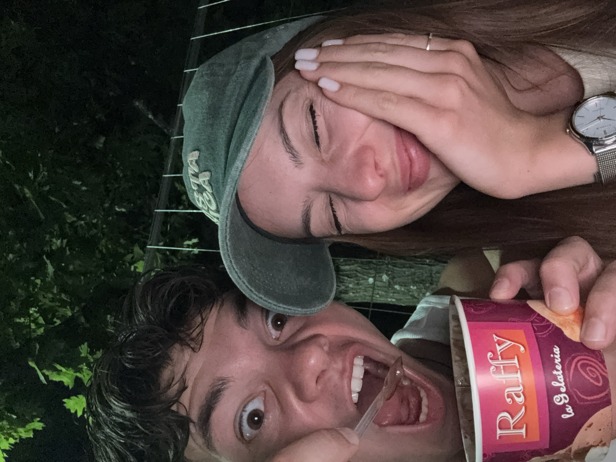 Summer evening hangout in Blagoevgrad with ice cream and friends
