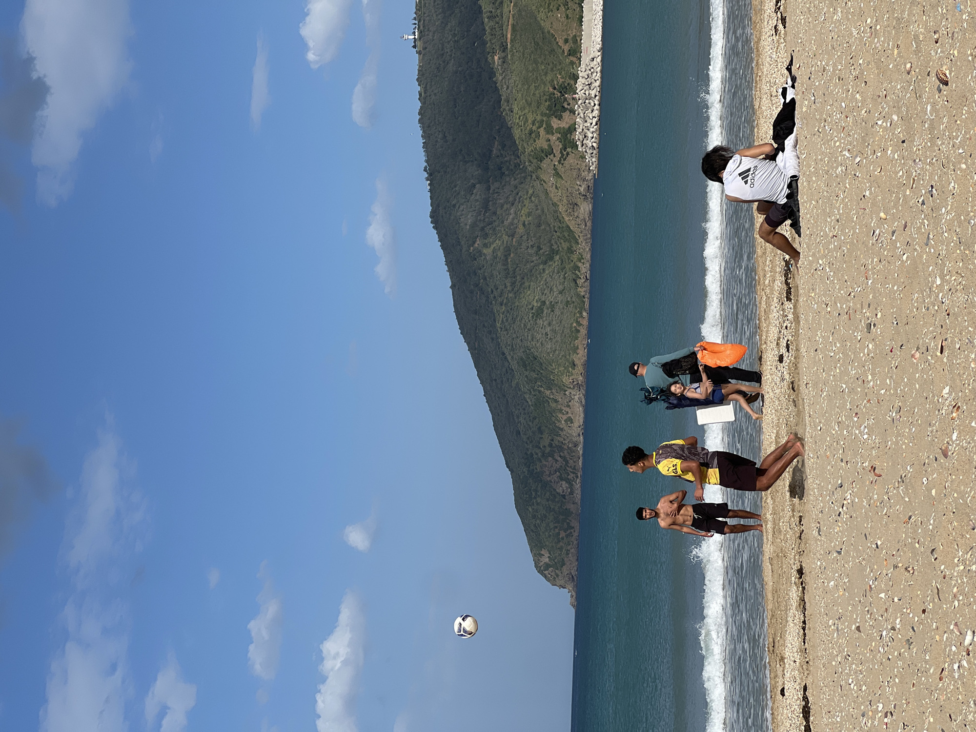 Afternoon beach activities observed at M'Diq, Morocco coastline