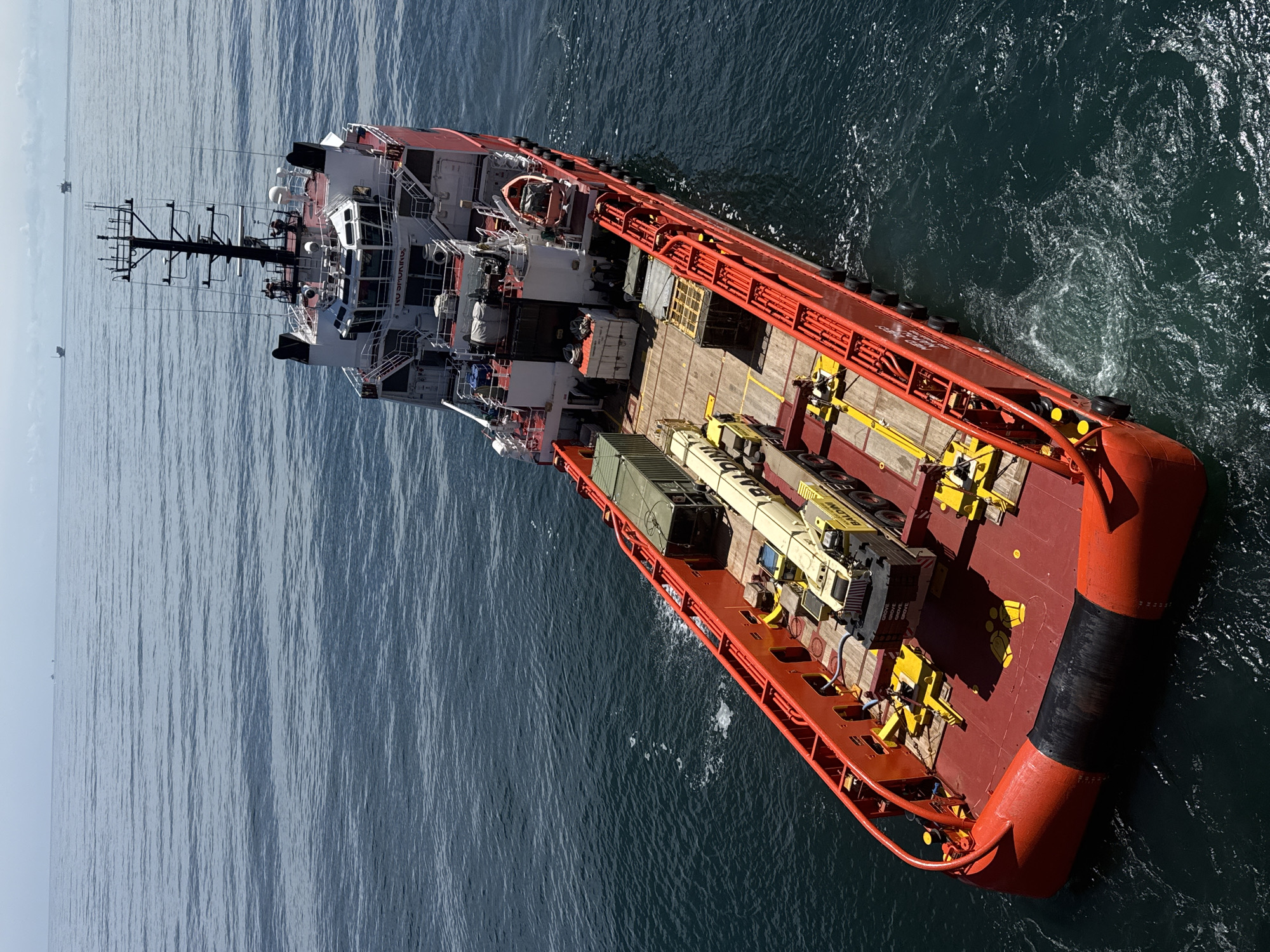 Supply vessel with crane spotted off Italian coast